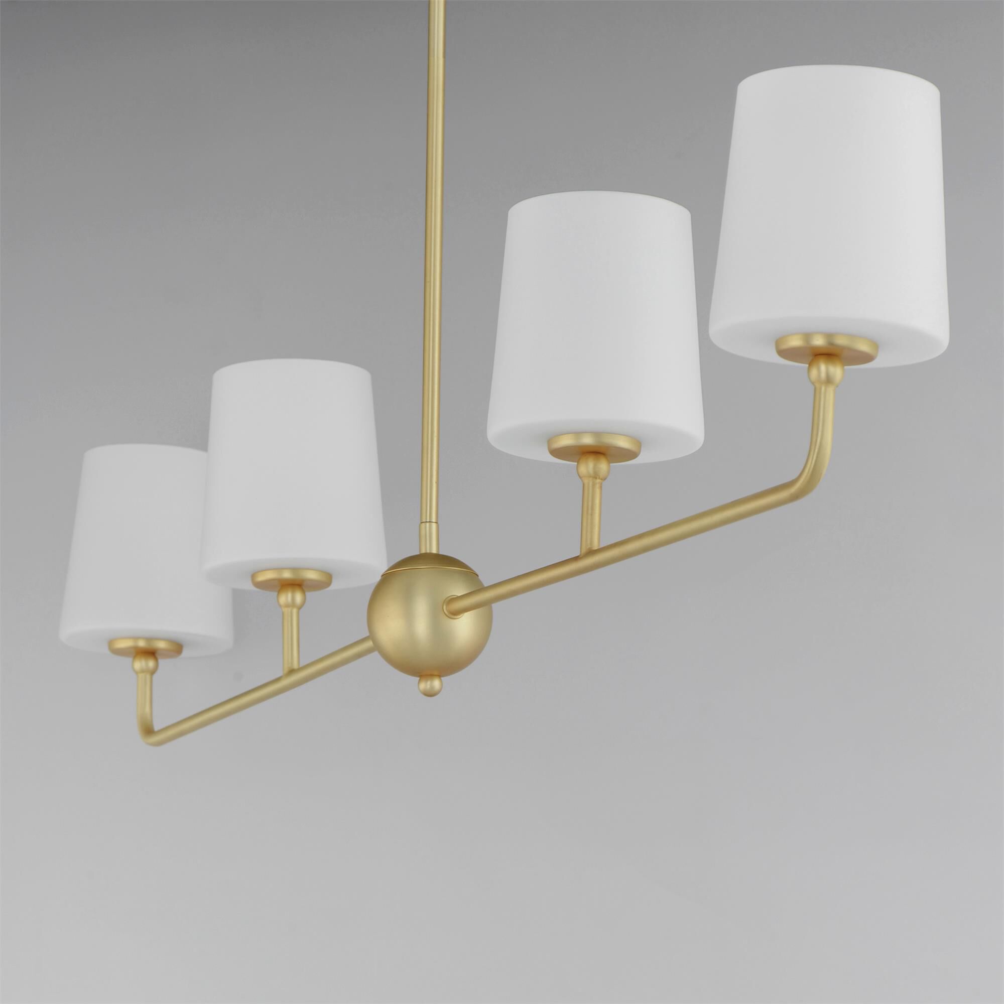 Shown in Satin Brass finish and Satin White glass