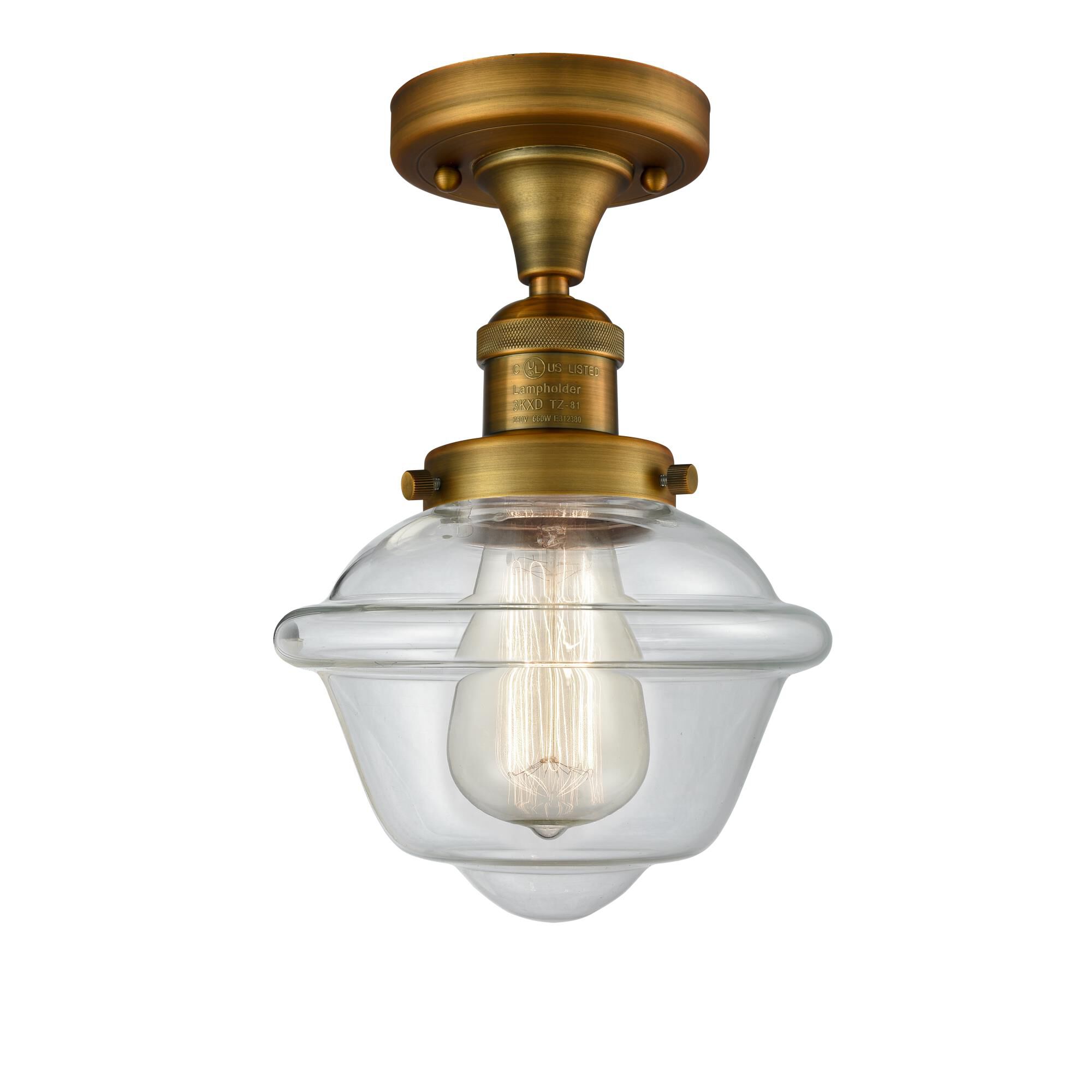 Bruno Marashlian Small Oxford 7 Inch 1 Light Semi Flush Mount by Innovations Lighting