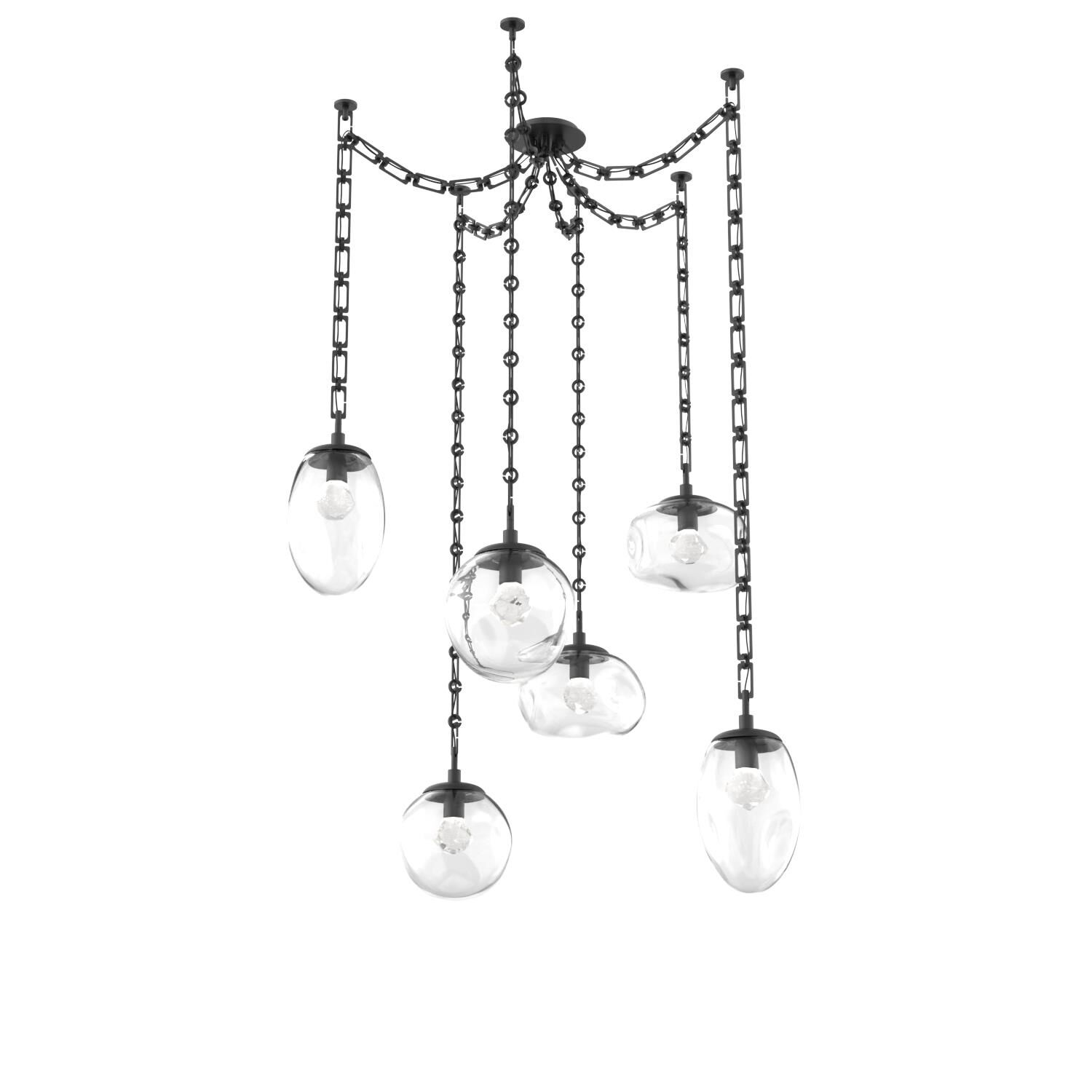 Levi Wilson Cosmos 17 Inch Multi Pendant Light by Hammerton Studio