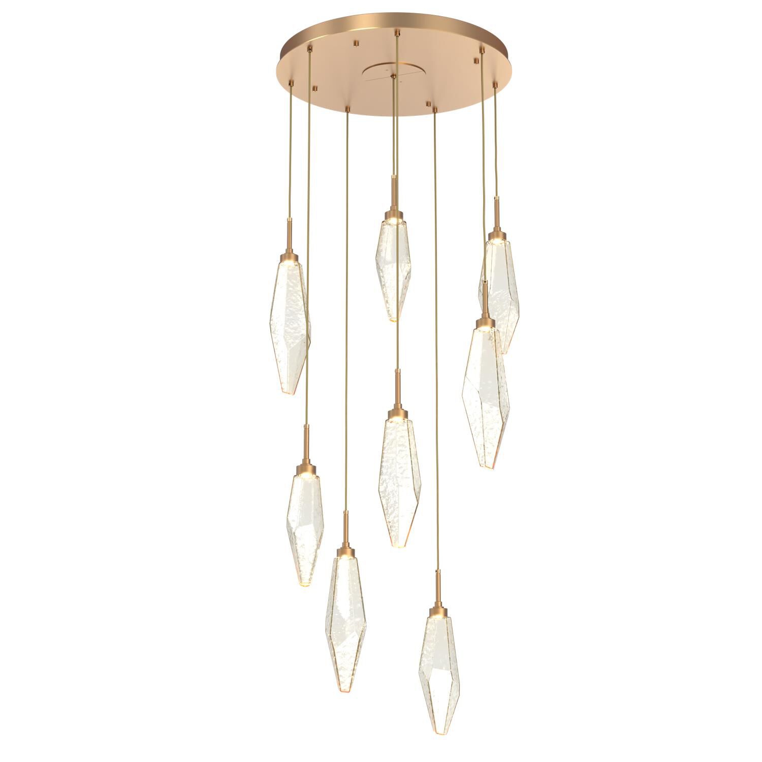 Rock Crystal Multi Light Pendant by Hammerton Studio