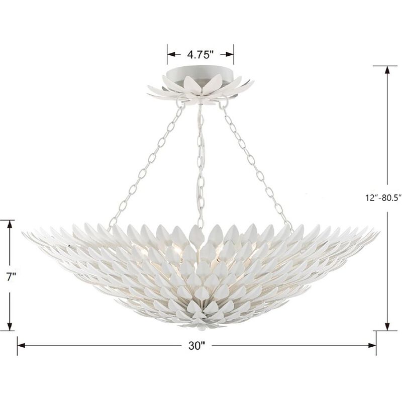 Broche 30 Inch 8 Light Chandelier by Crystorama