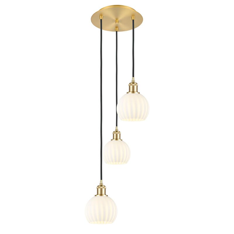 Bruno Marashlian White Venetian Multi Light Pendant by Innovations Lighting