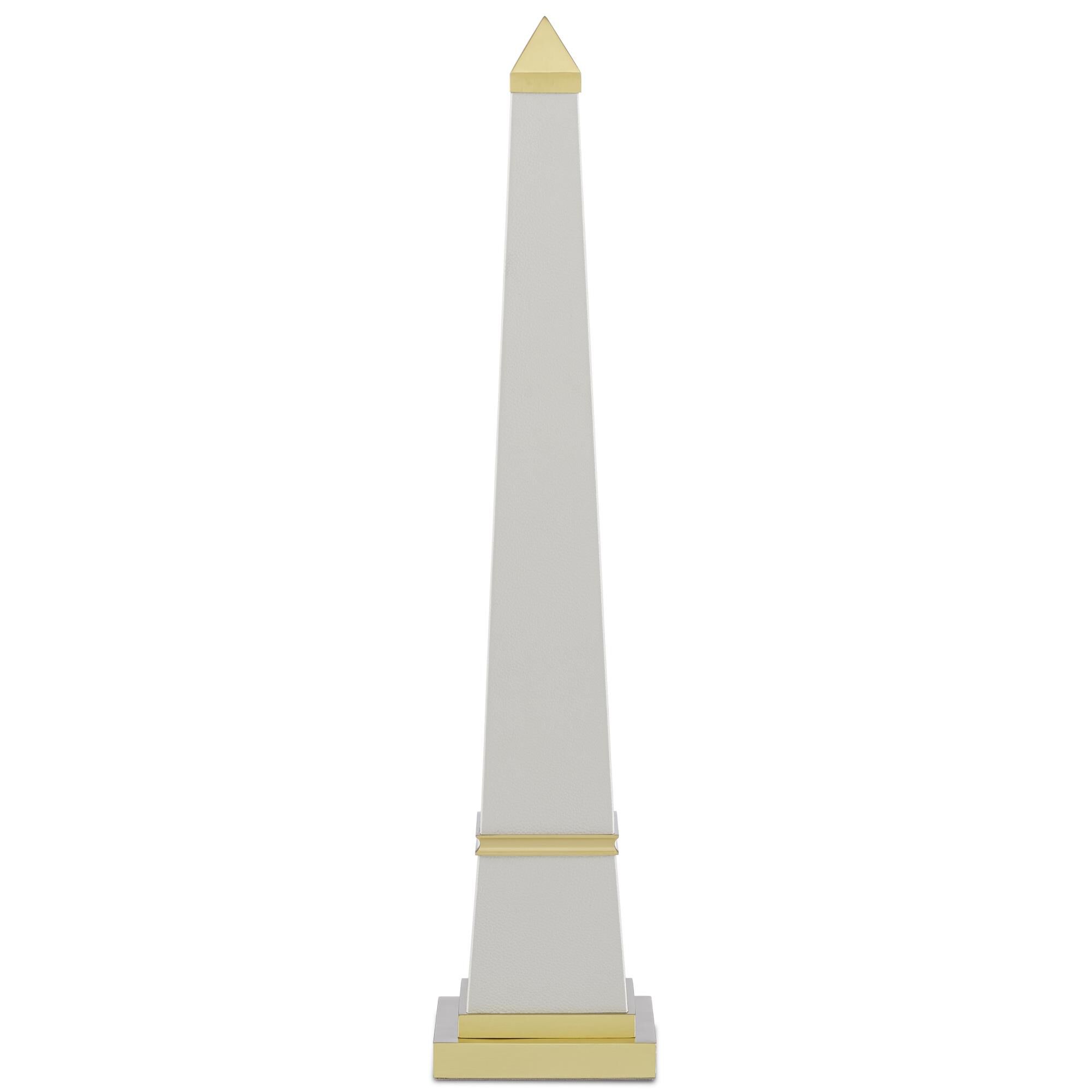 Pharaoh Taupe Small Obelisk Figurine by Currey and Company