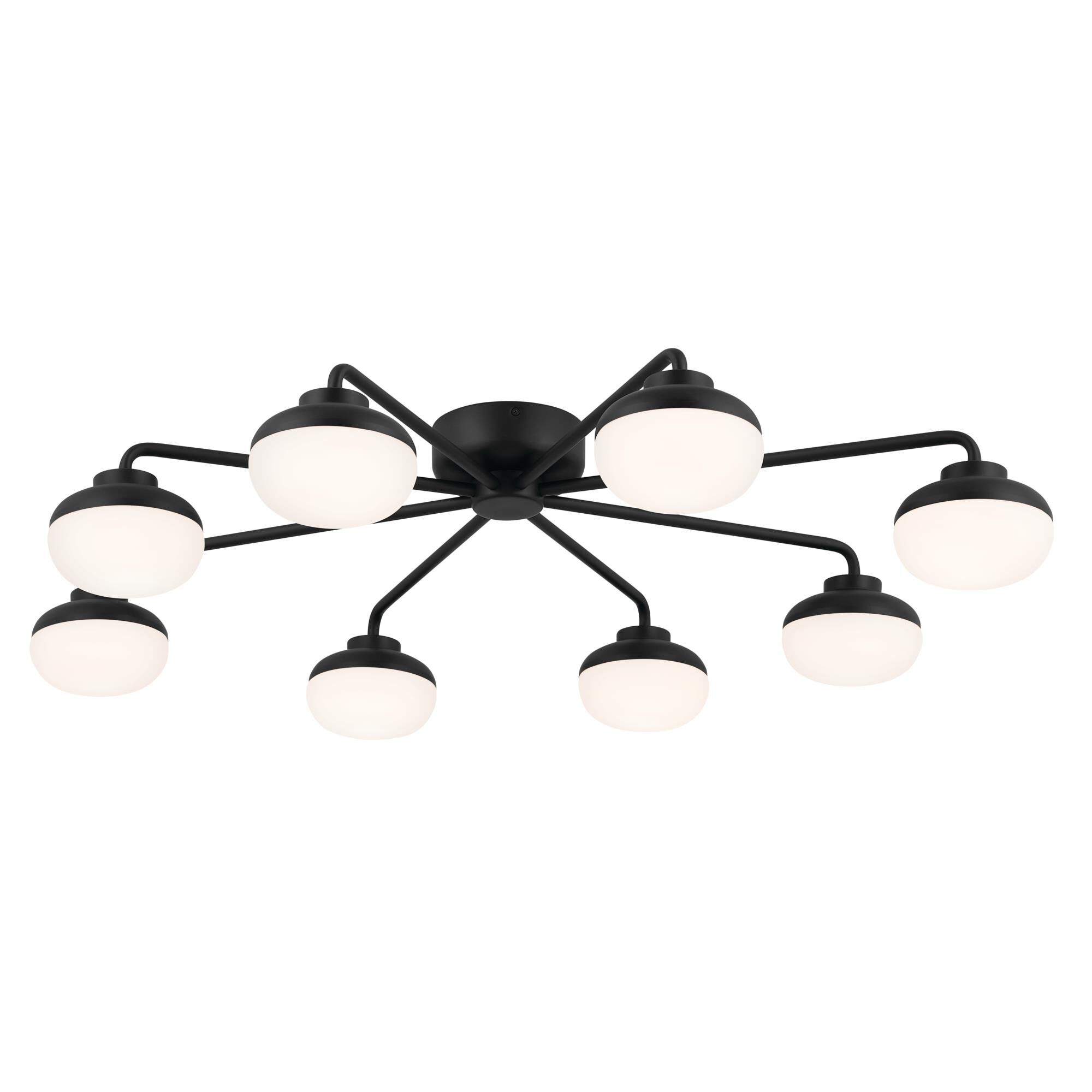Shown in Black finish and Satin Etched Cased Opal glass
