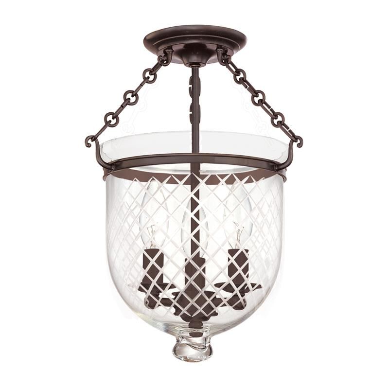 Shown in Old Bronze finish and Clear Diamond Cut glass