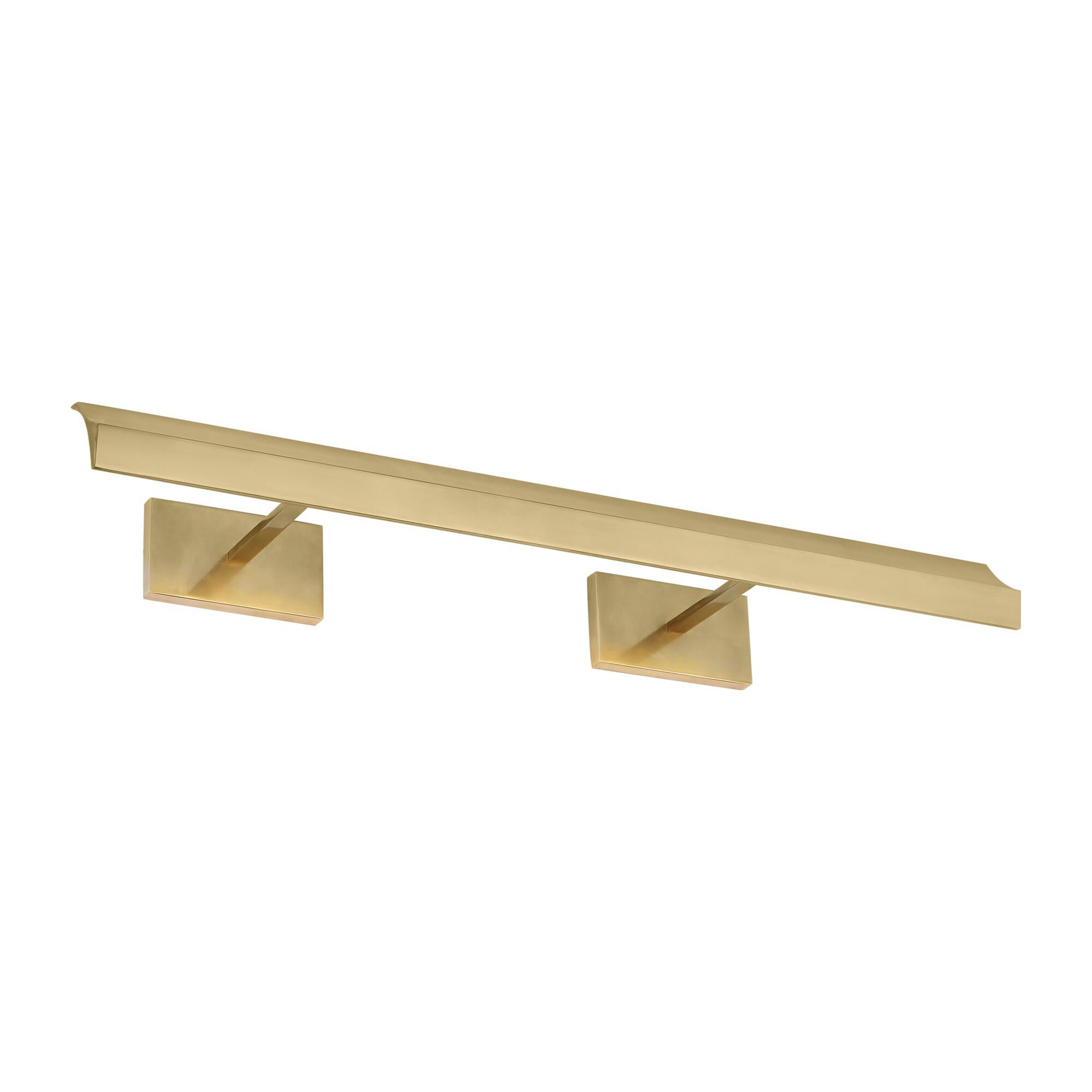 Shown in Hand-Rubbed Antique Brass finish and Brass shade