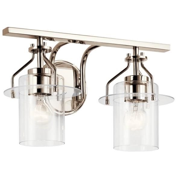 Shown in Polished Nickel finish and Clear glass