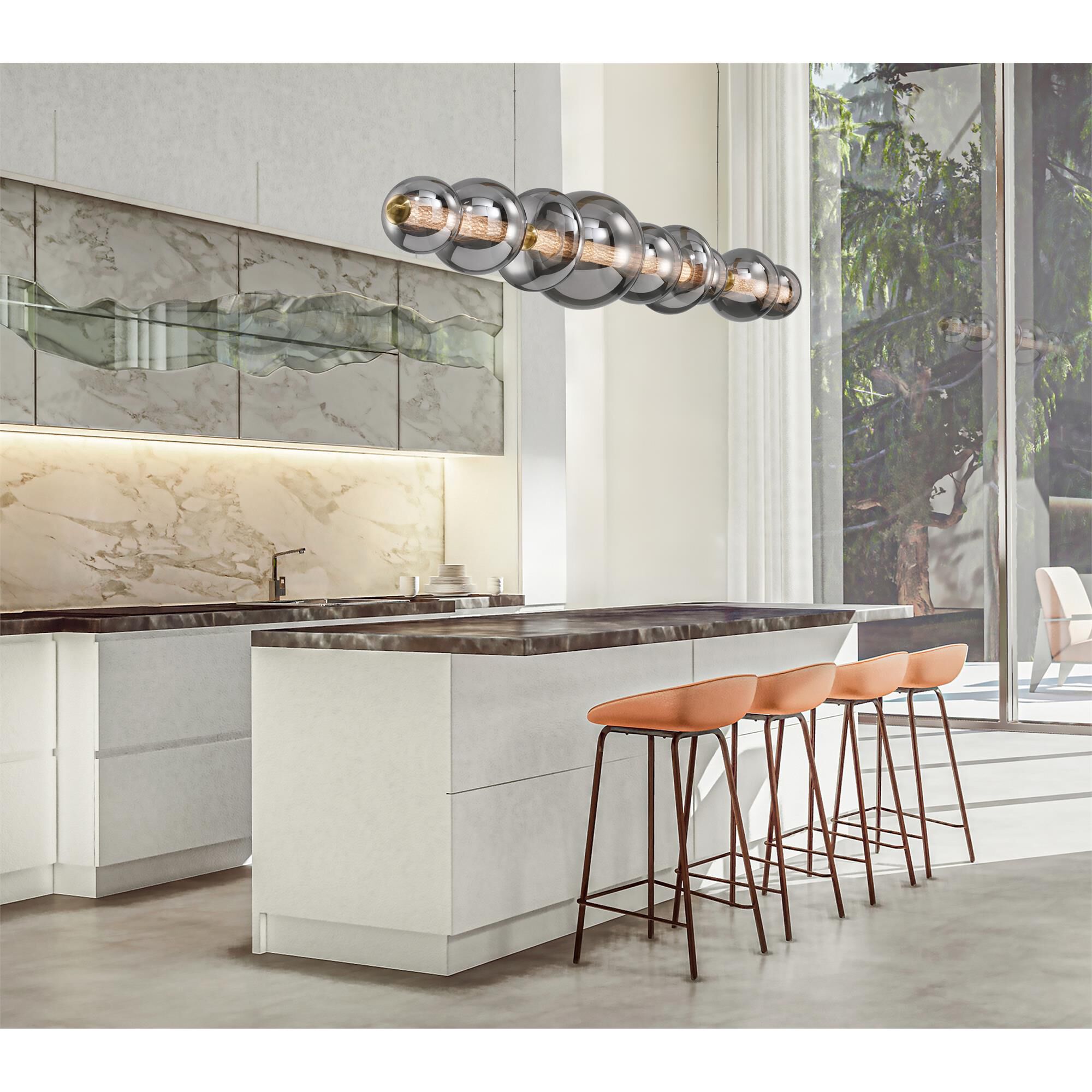 Atomo Large Linear Chandelier,
