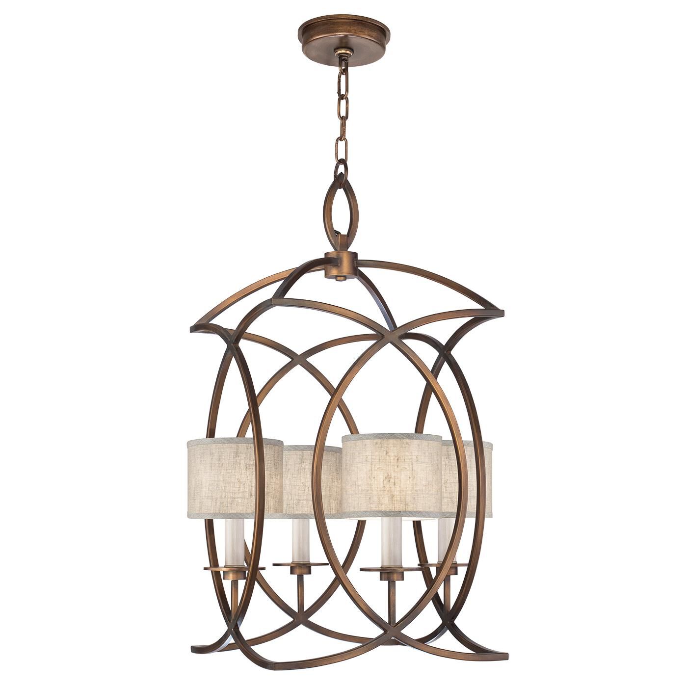 Shown in Bronze finish and False crystal and False glass and 6.25 X 6.25 X 5 shade