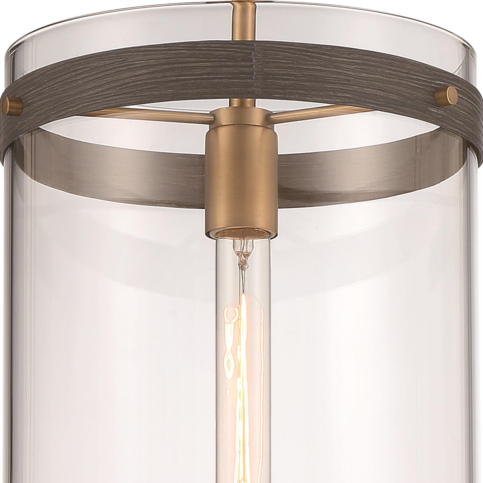 Shown in Old Satin Brass finish and Clear glass