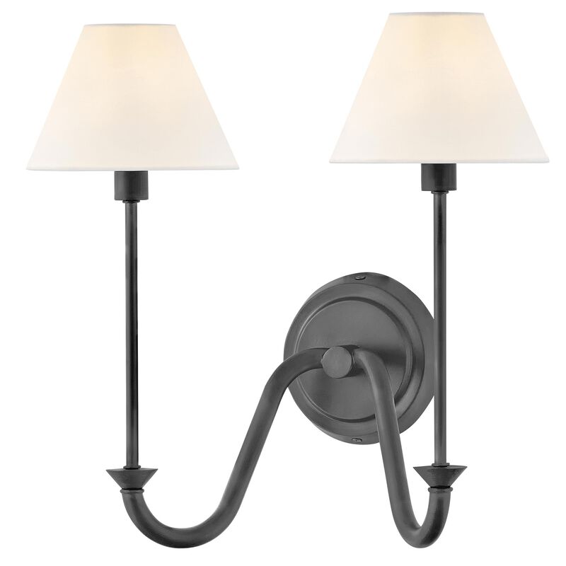 Greta 16 Inch Wide 2 Light Wall Sconce by Hinkley