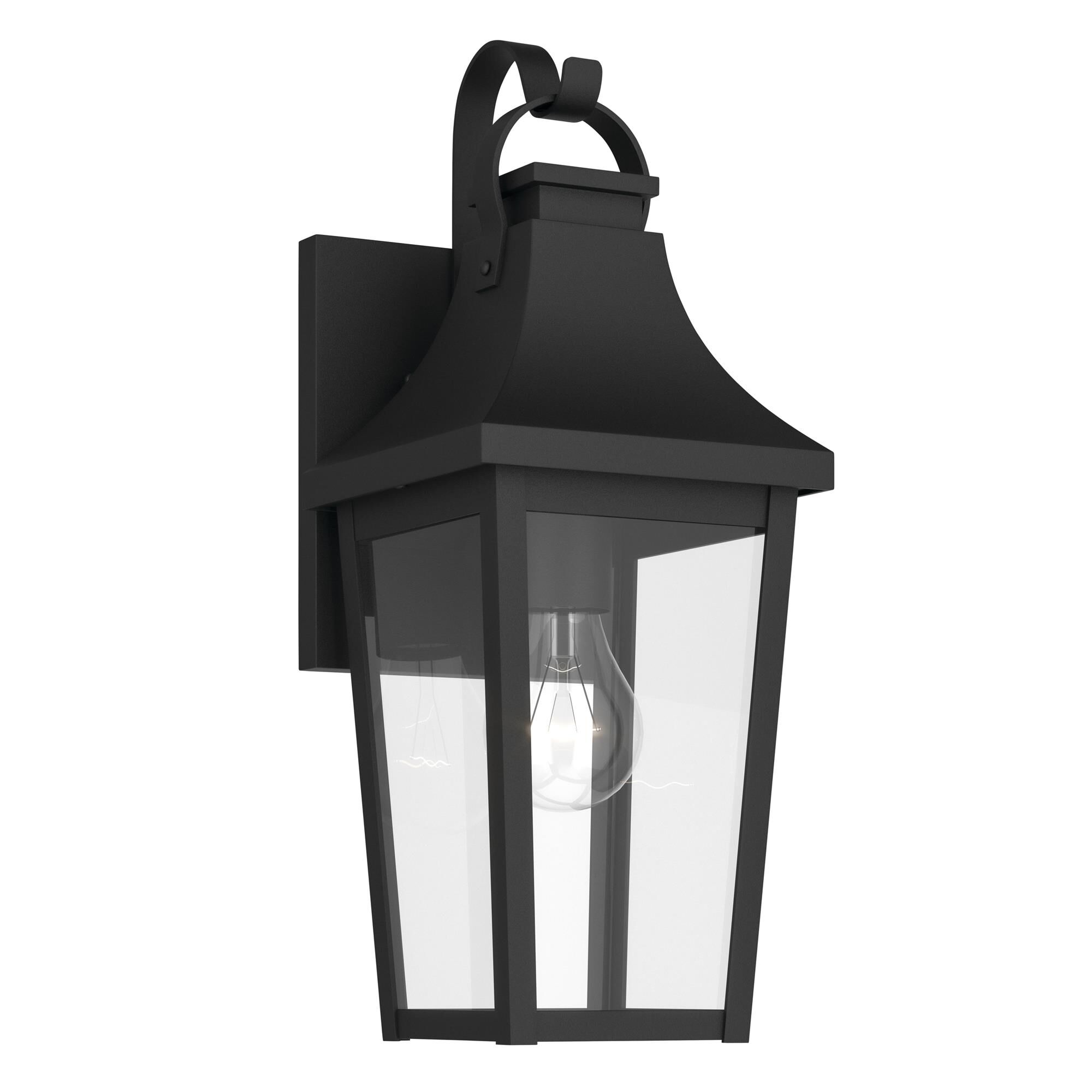 Shown in Textured Black finish and Clear glass