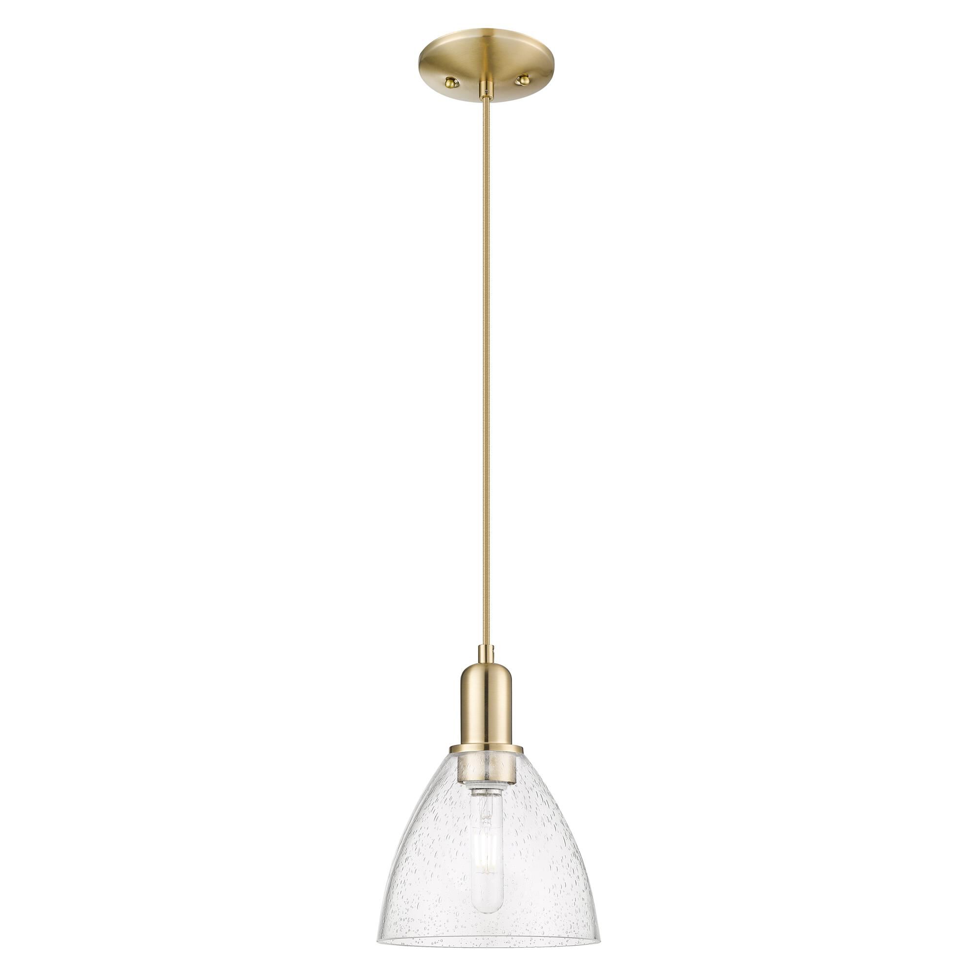 Shown in Champagne Bronze finish and Seedy glass
