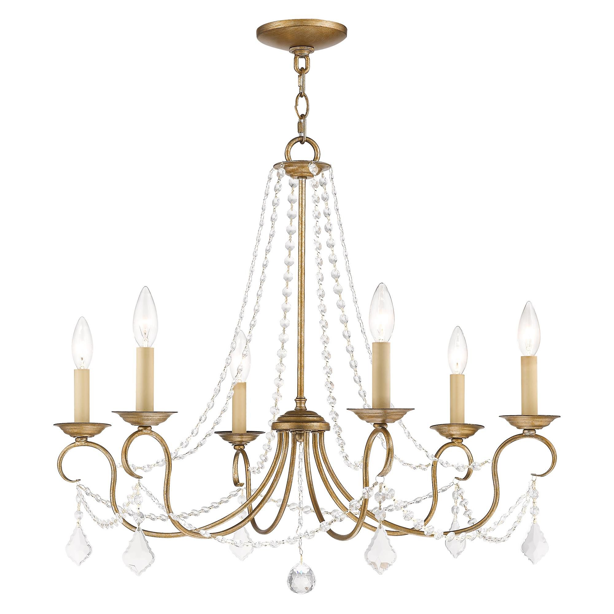 Pennington 28 Inch 6 Light Chandelier by Livex Lighting