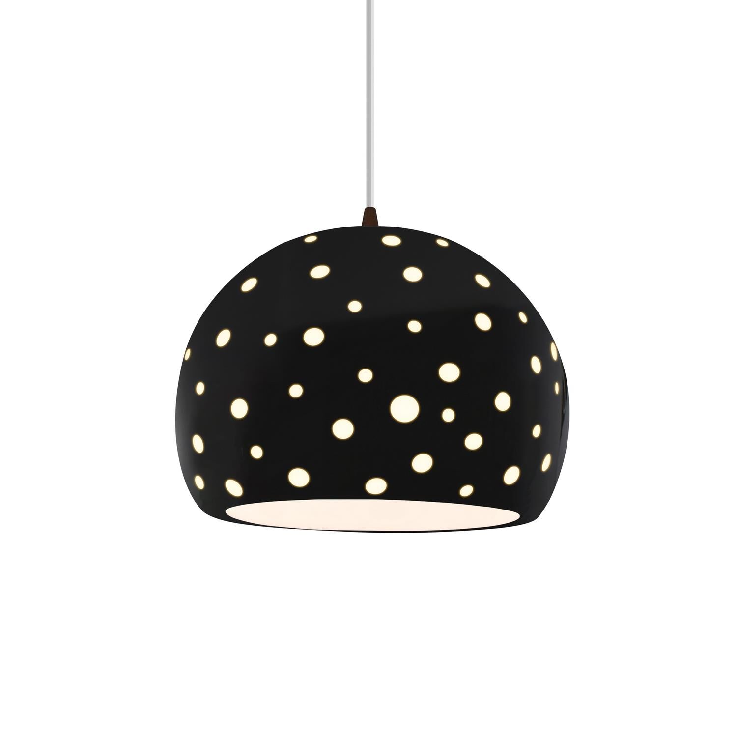 Perforated Globe 12 Inch Large Pendant by Justice Design Group