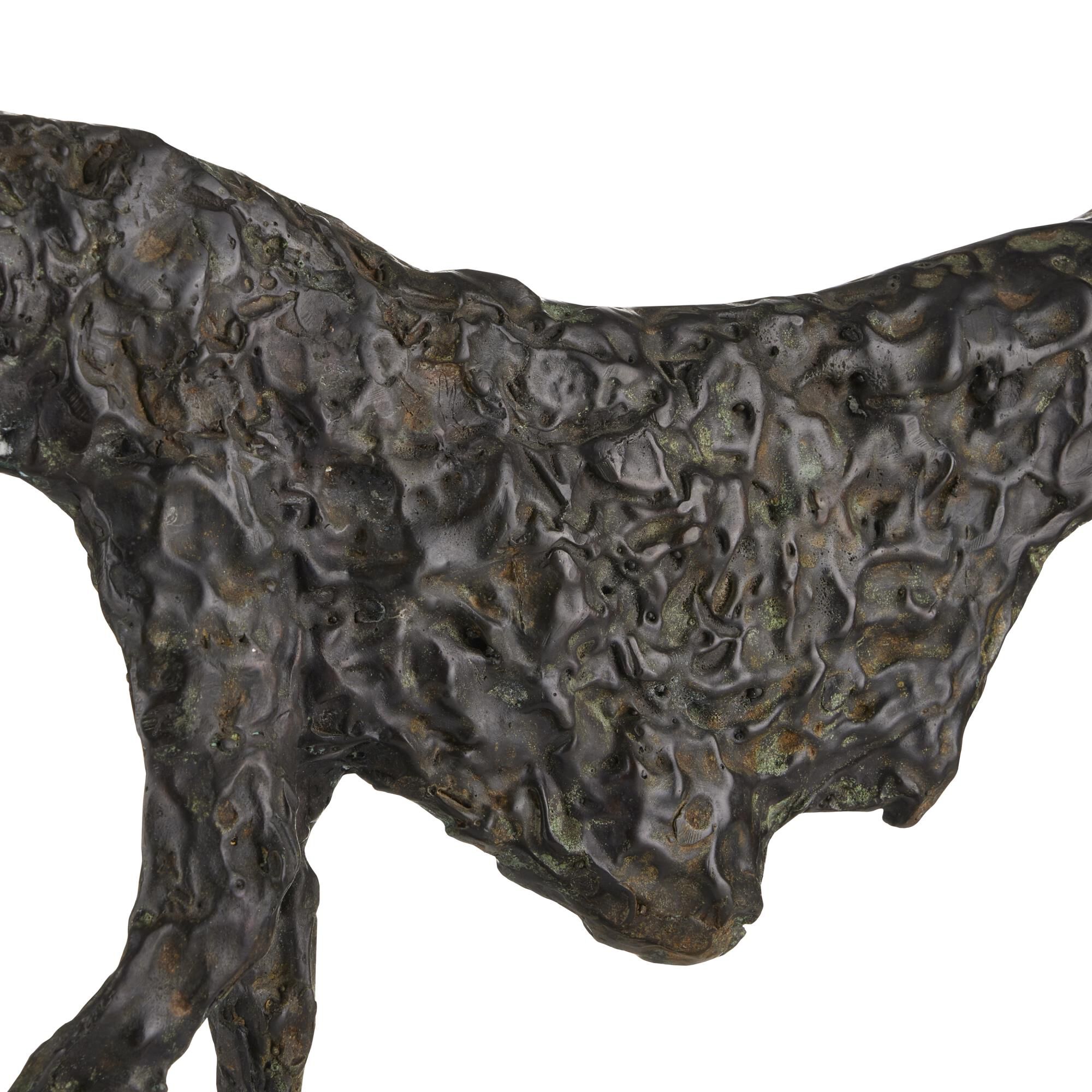 Dog of the Moon Bronze Figurine by Currey and Company