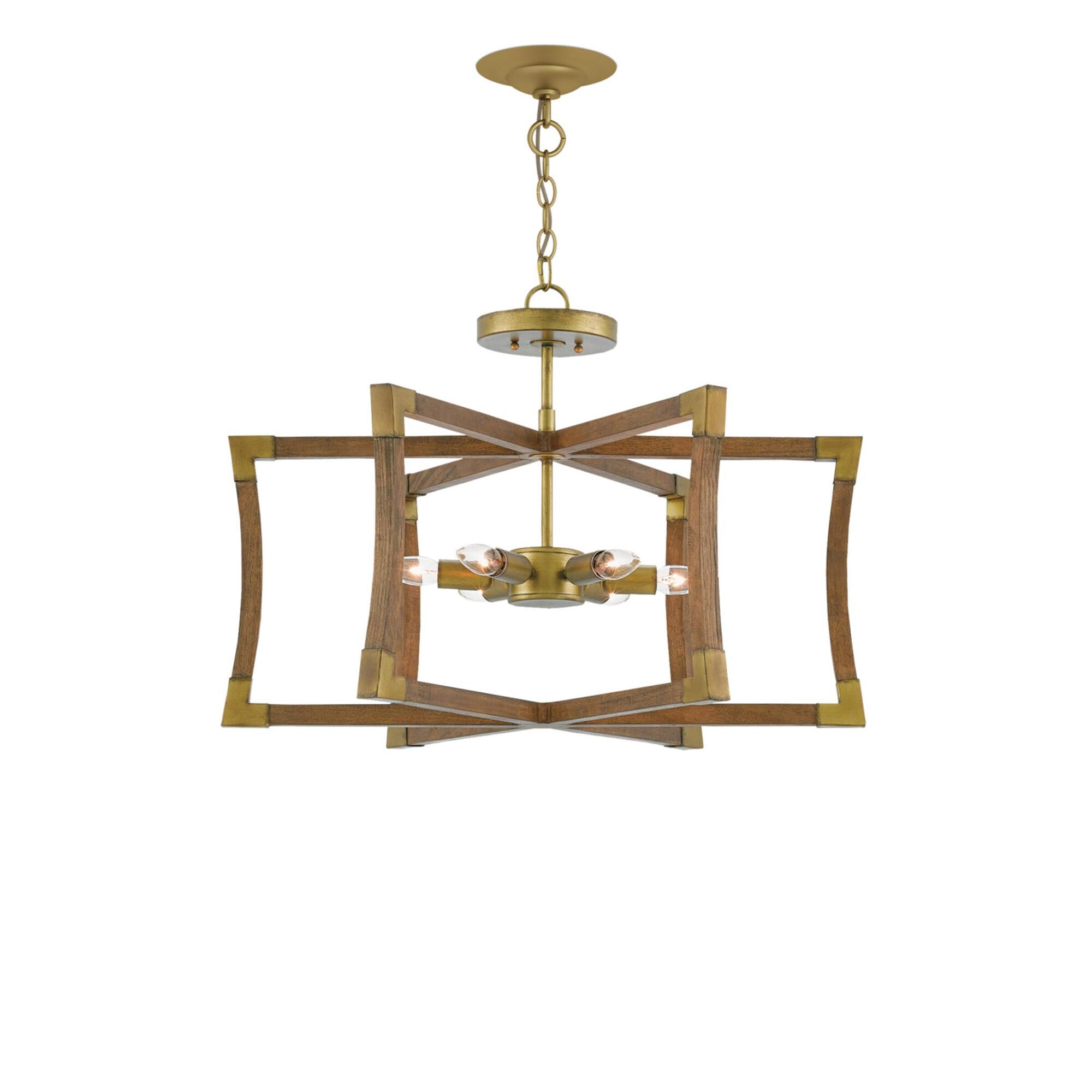 Bastian 27 Inch 6 Light Semi Flush Mount,