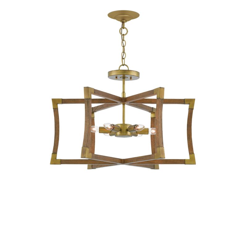 Bastian 27 Inch 6 Light Semi Flush Mount by Currey and Company