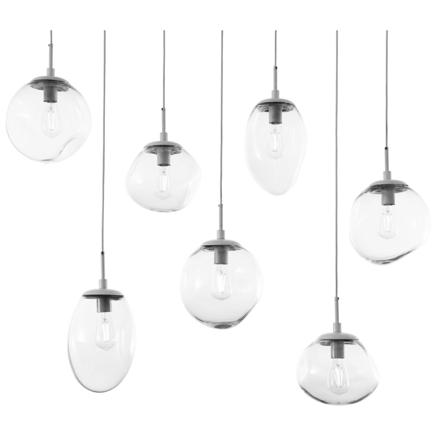 Levi Wilson Nebula 50 Inch 7 Light Linear Suspension Light by Hammerton Studio