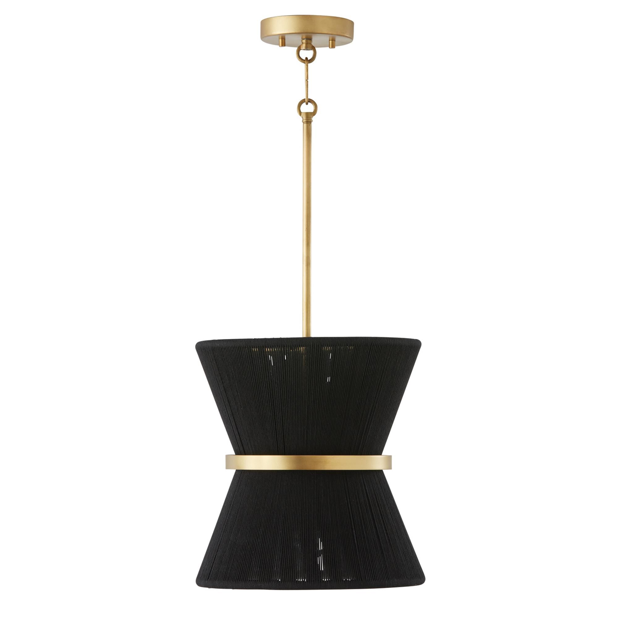 Shown in Black Rope And Patinaed Brass finish