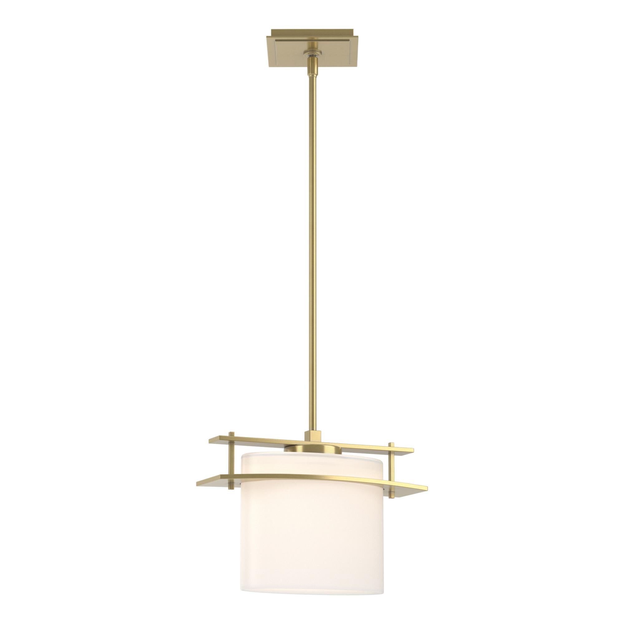 Shown in Modern Brass finish and Opal glass