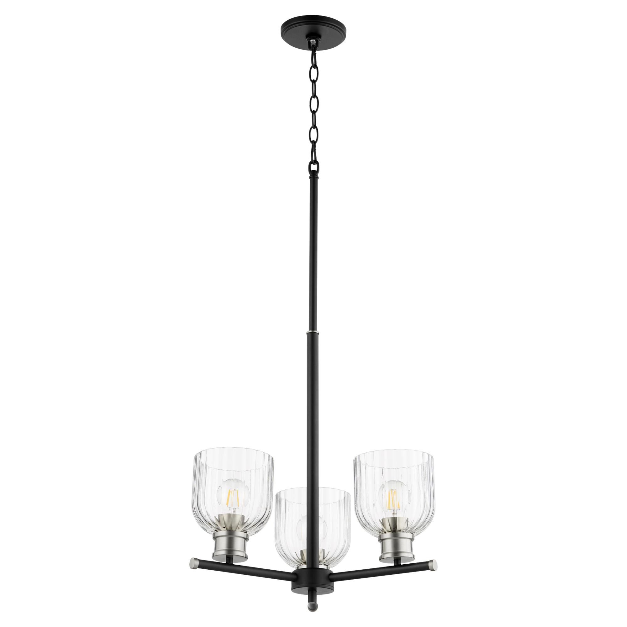Monarch 19 Inch 3 Light Mini Chandelier by Quorum International