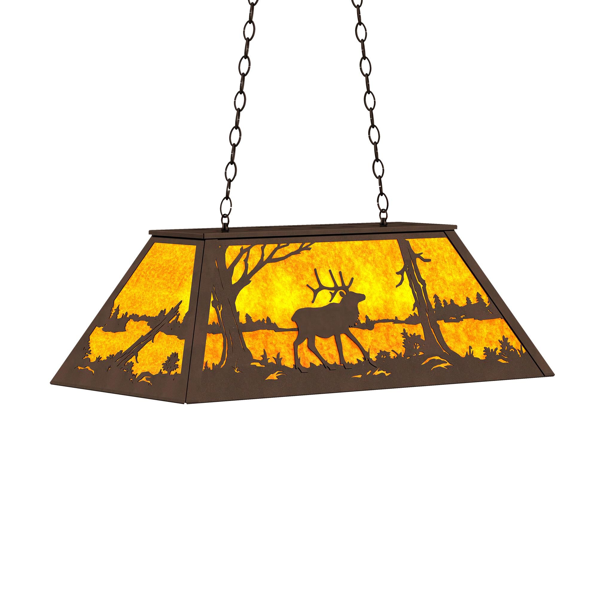 Elk At Lake 33 Inch Billiard Light by Meyda Lighting
