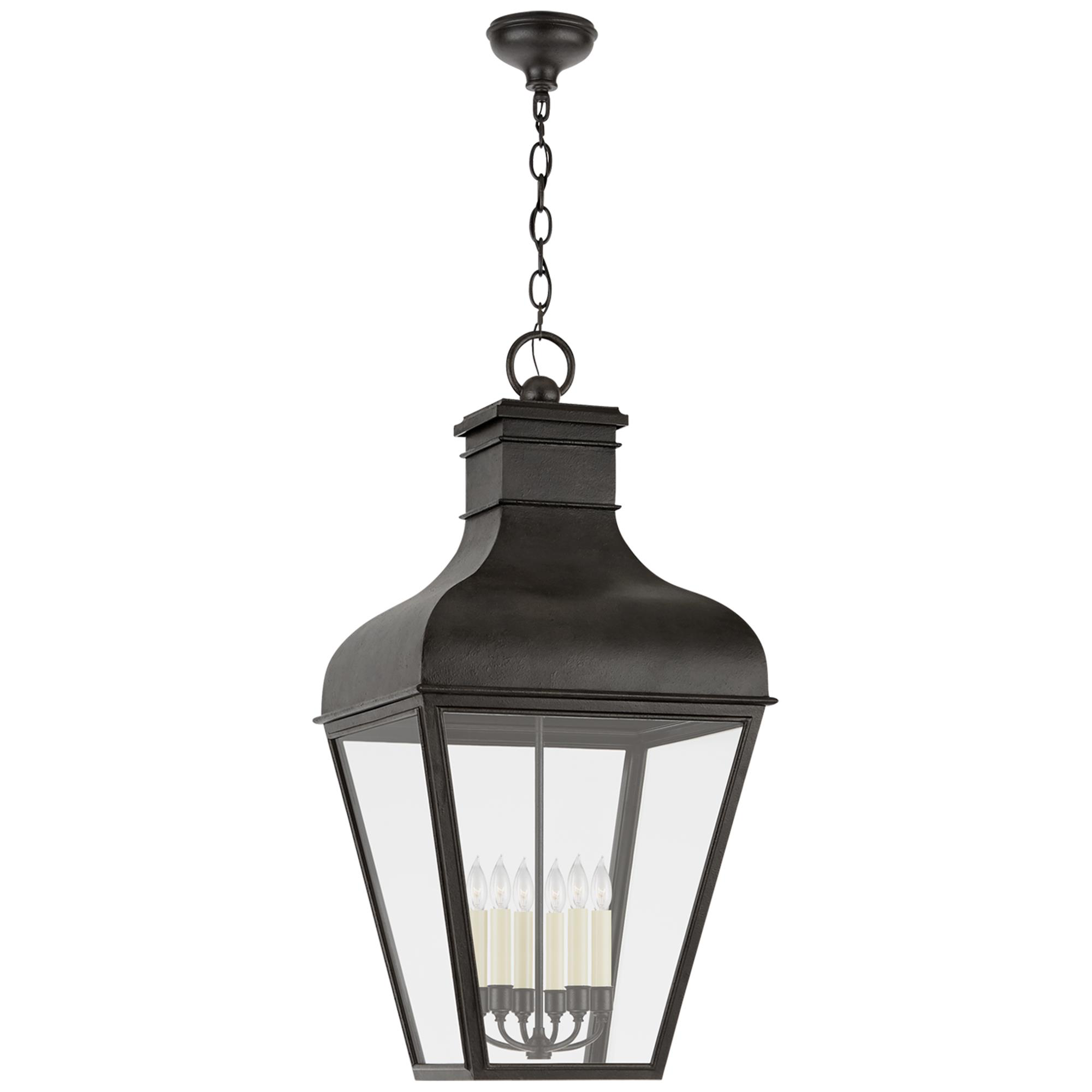Shown in French Rust finish and Clear glass and Clear Glass shade