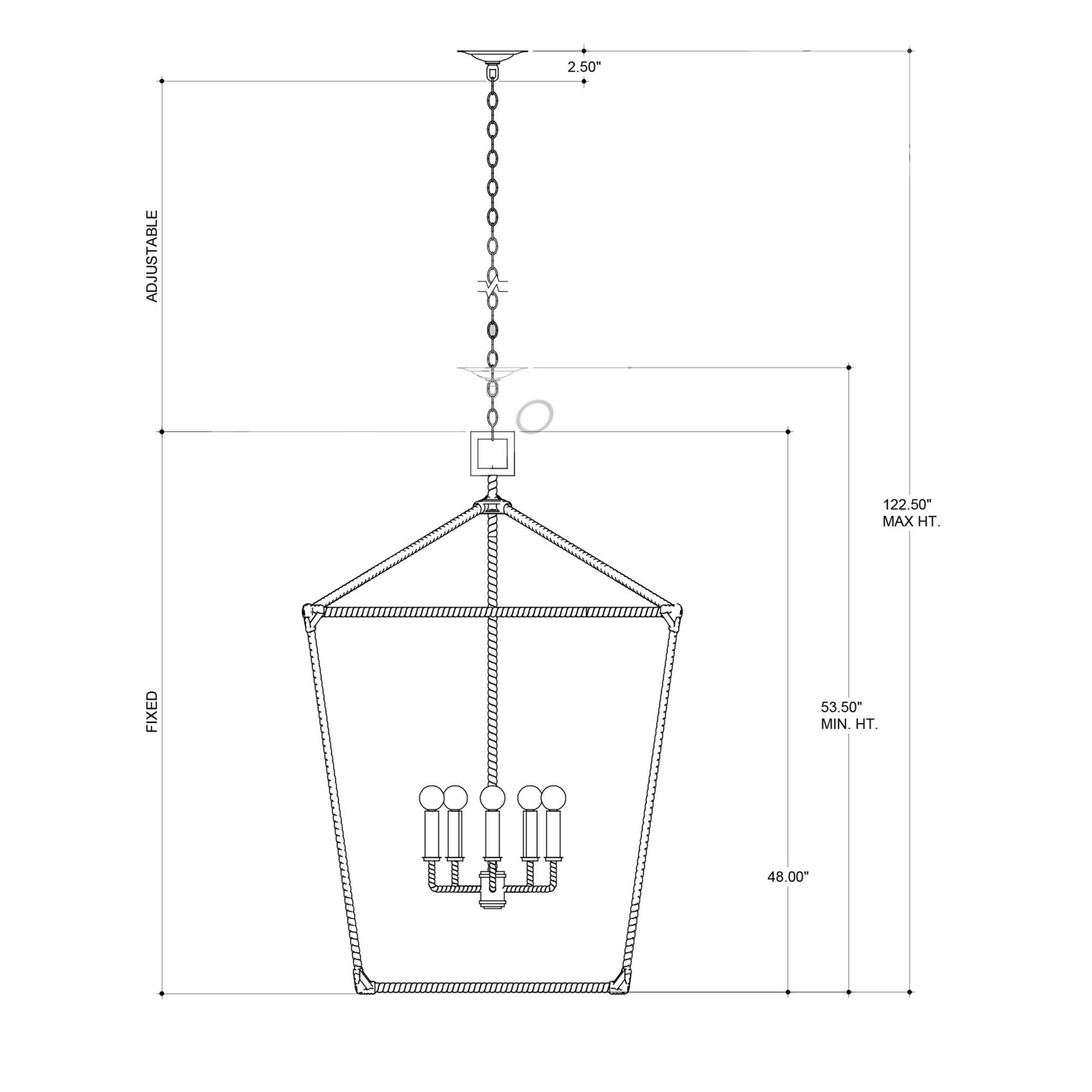 Denison 32 Inch Cage Pendant by Currey and Company