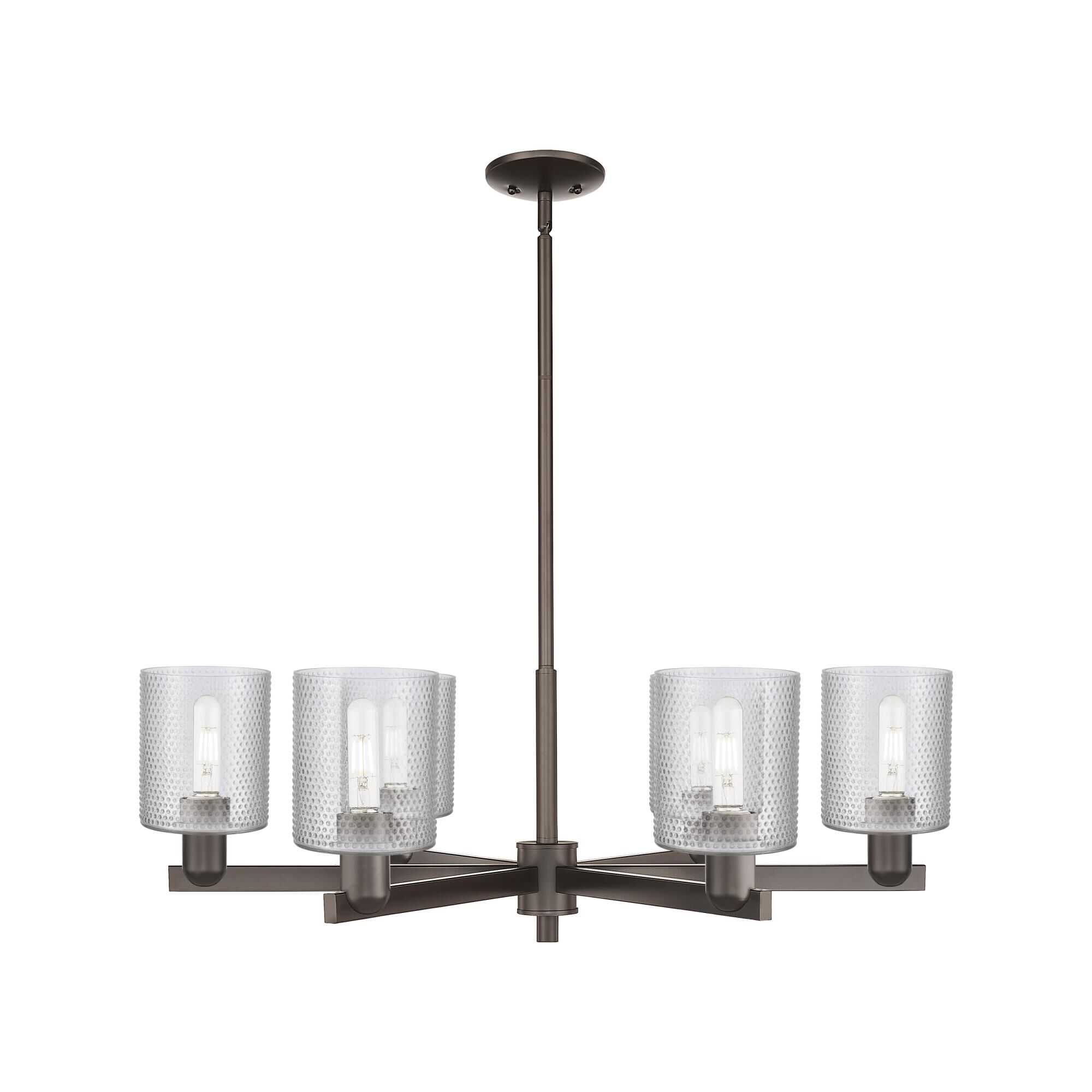 Shown in Oil Rubbed Bronze finish and Clear glass