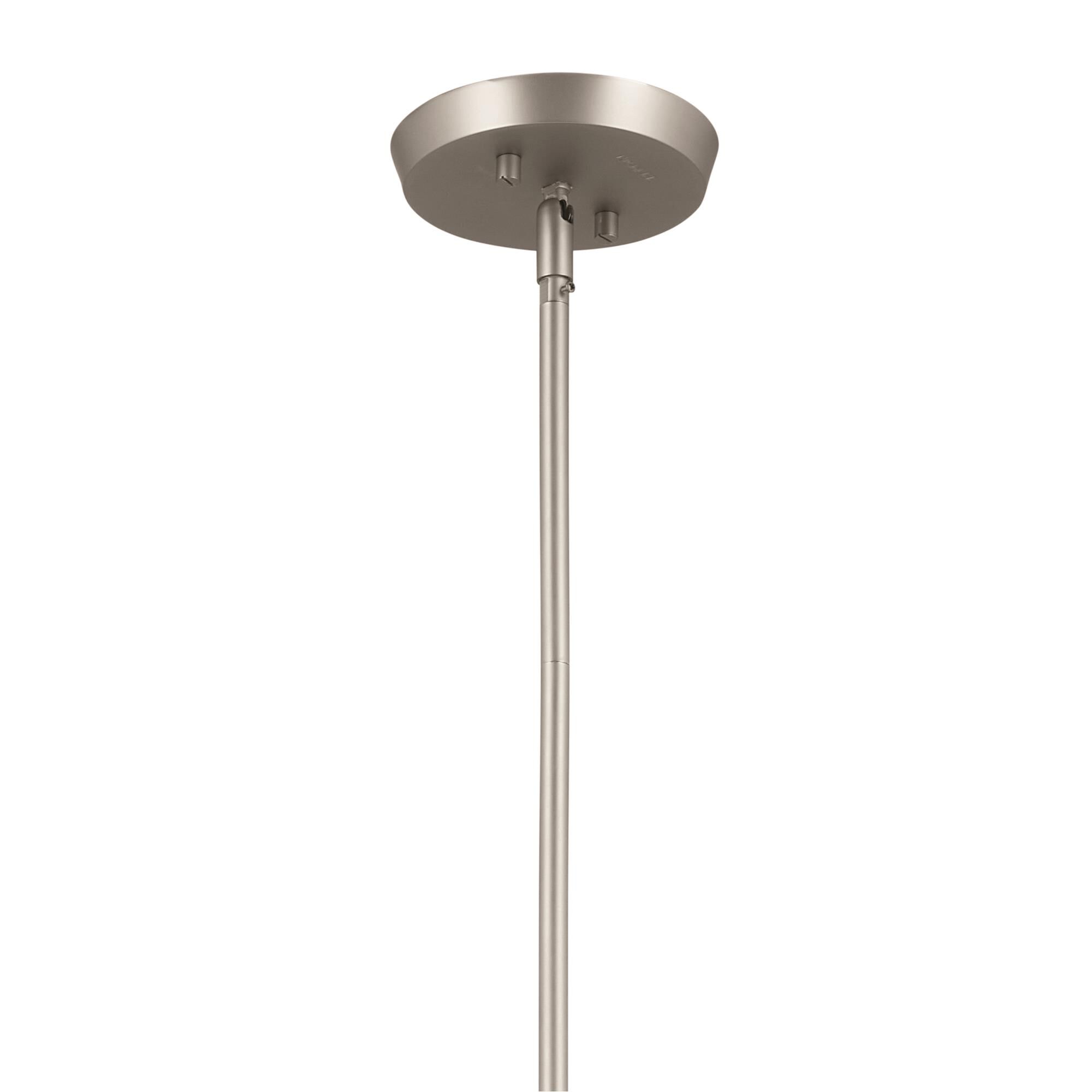 Shown in Satin Nickel finish and Metal and Unique shade