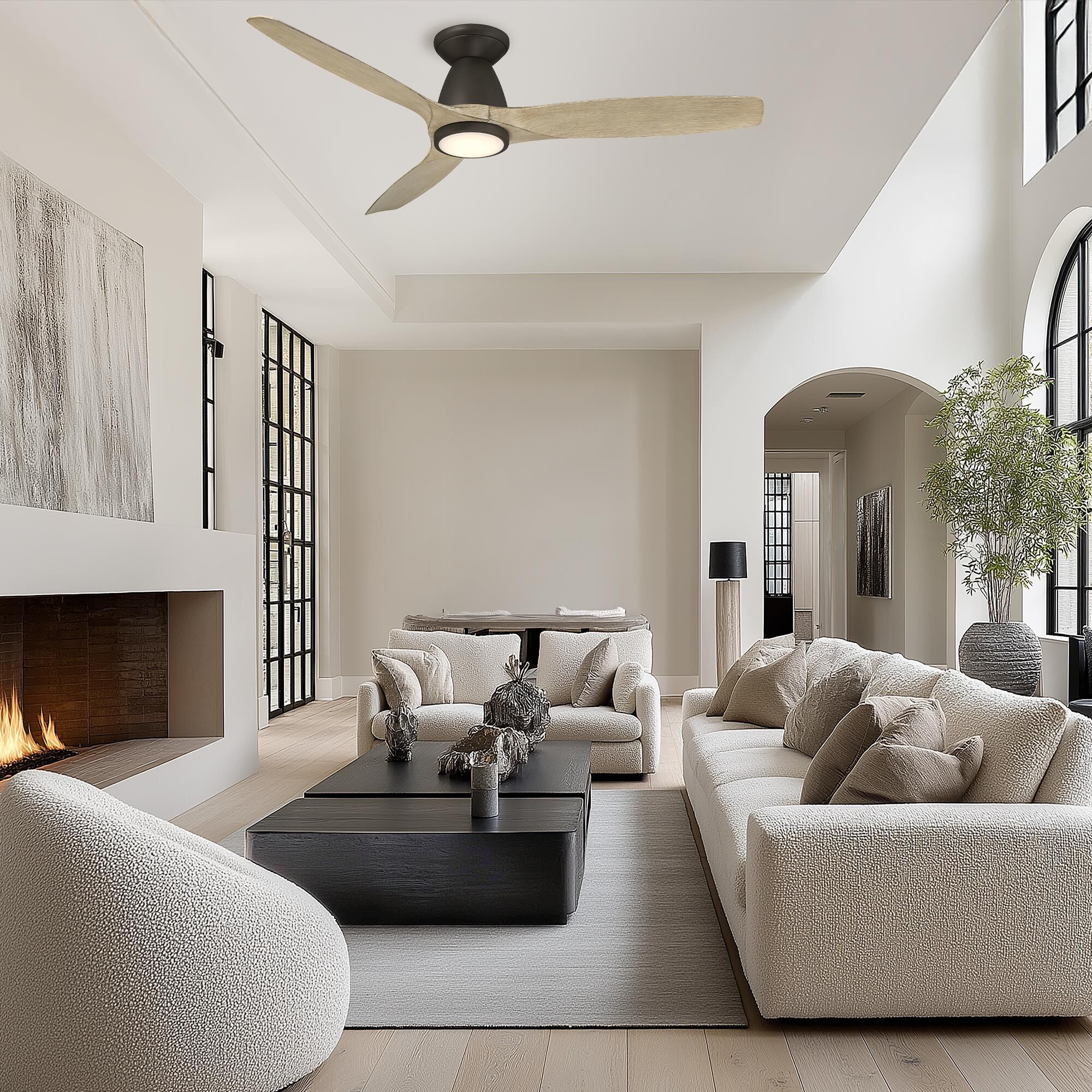 Skylark 54 Inch Flush Mount Fan with Light Kit by Modern Forms