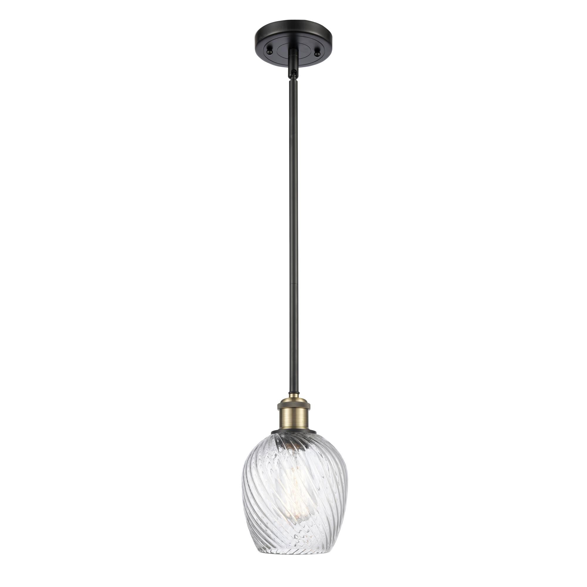 Shown in Black Antique Brass finish and Globe glass