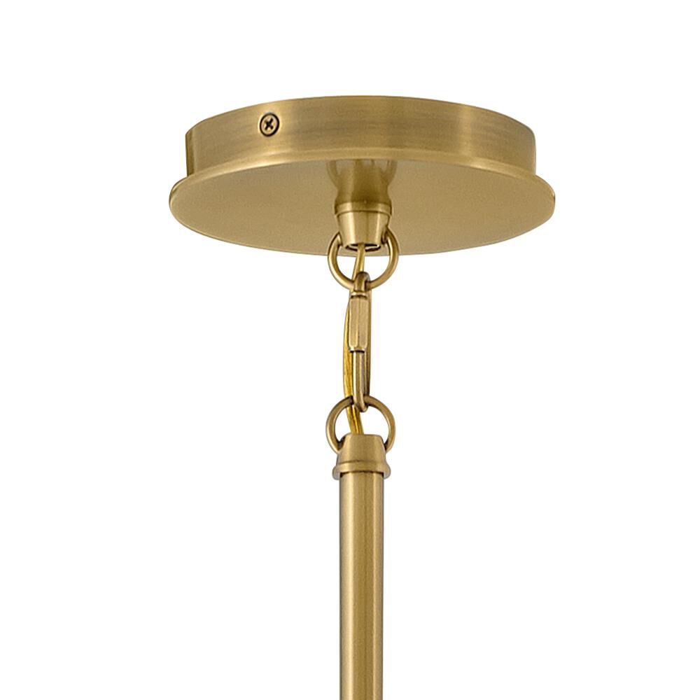 Shown in Heritage Brass finish and Natural Paper shade