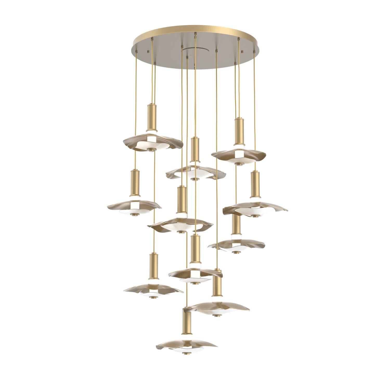 Shown in Gilded Brass finish and Salt White accent