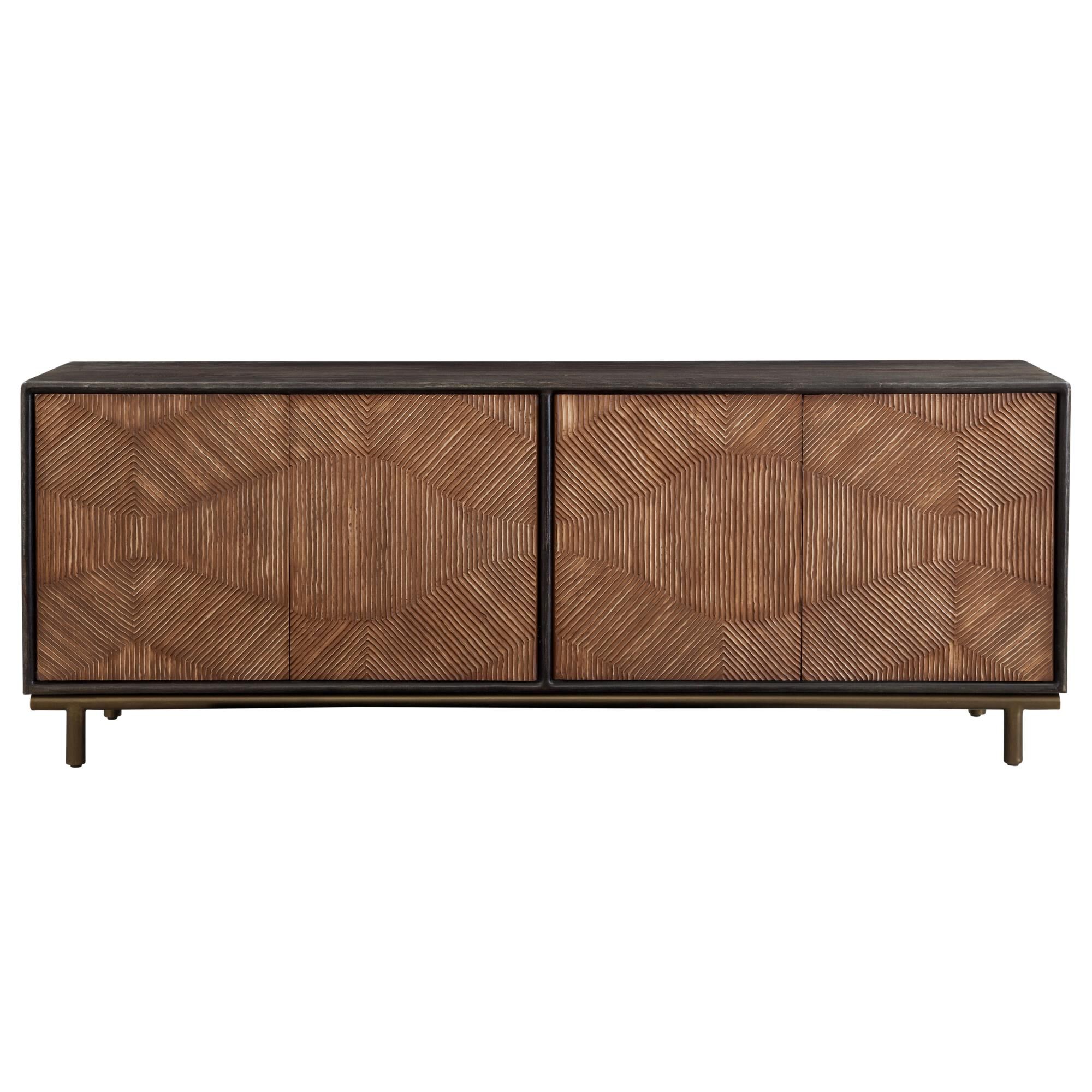 Shown in Dark Brown and Brushed Brass finish