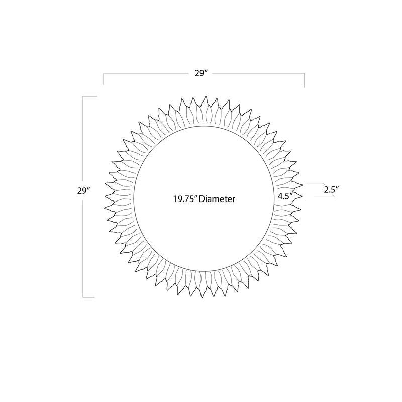 Sun Flower Small Decorative Mirror by Regina Andrew