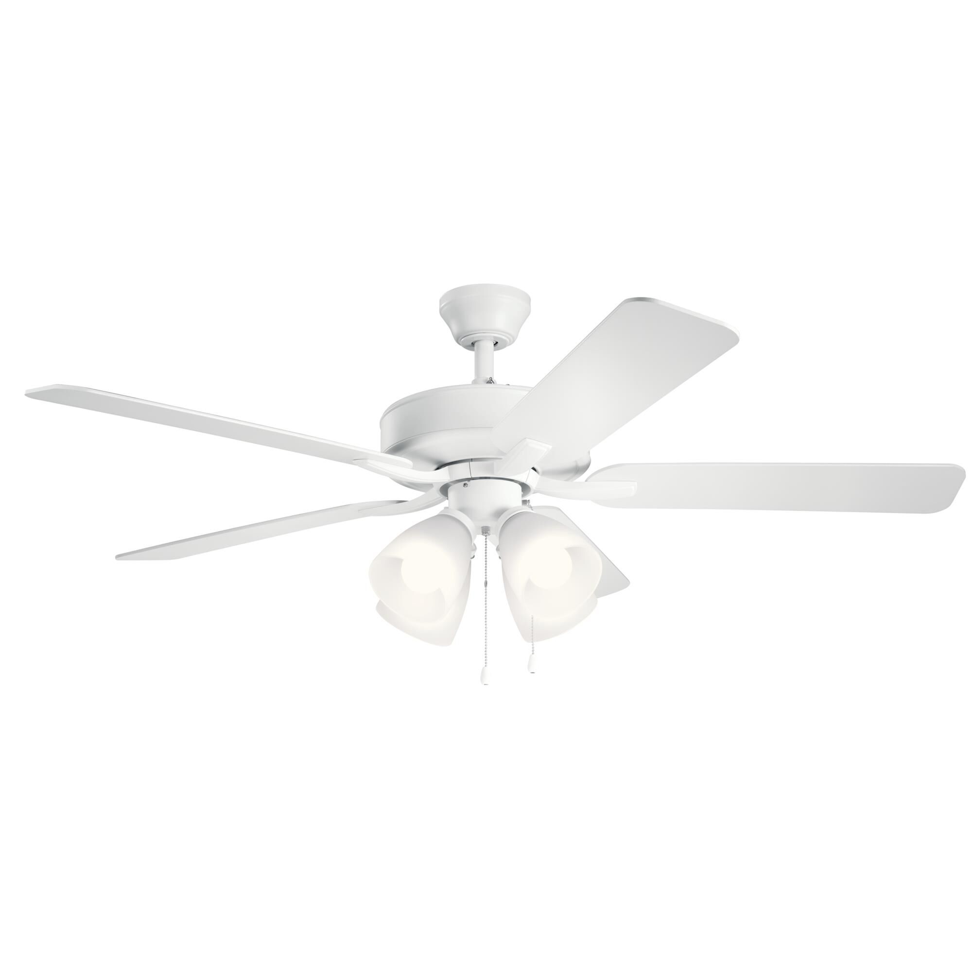 Shown in Matte White finish and White Etched glass