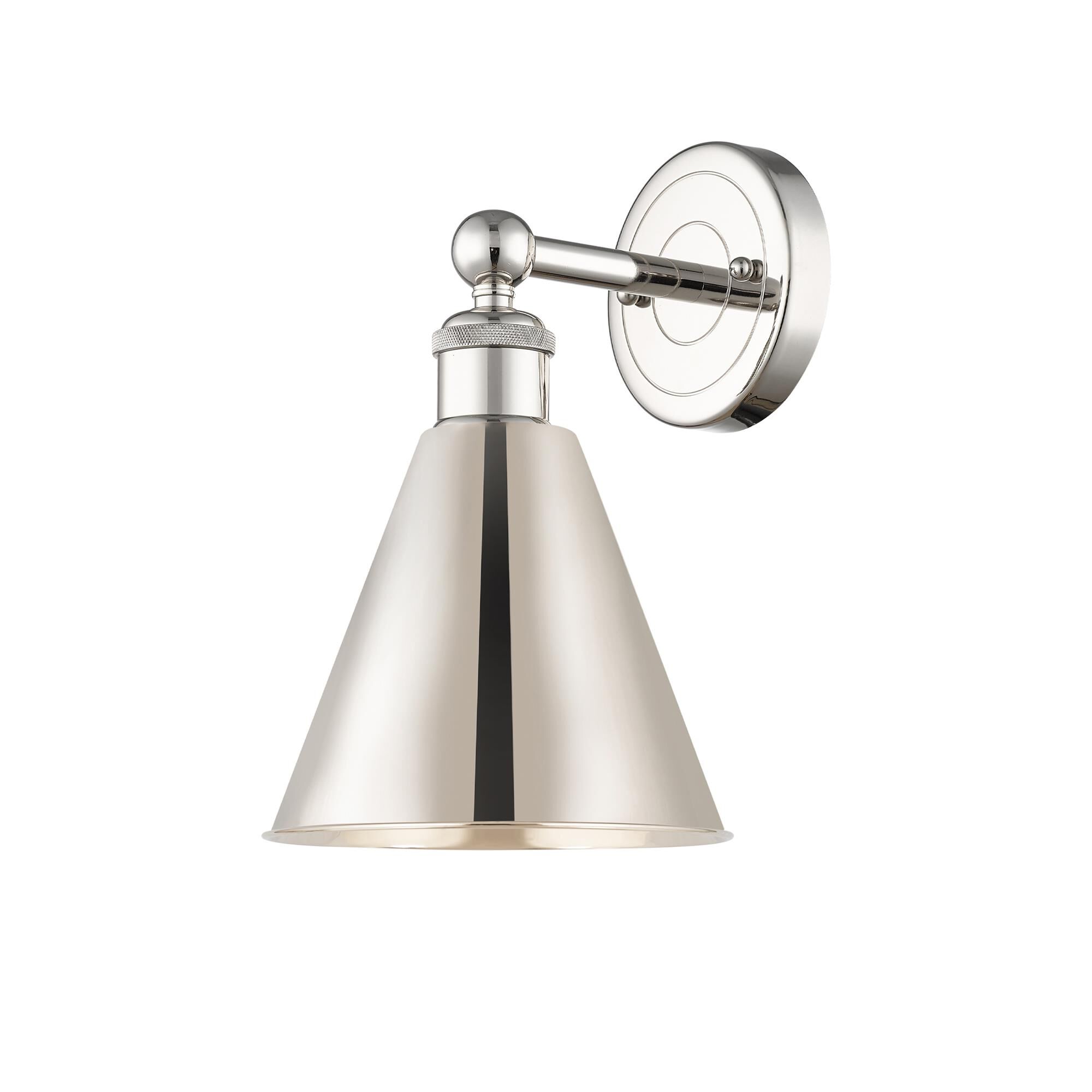 Shown in Polished Nickel finish and Polished Nickel shade