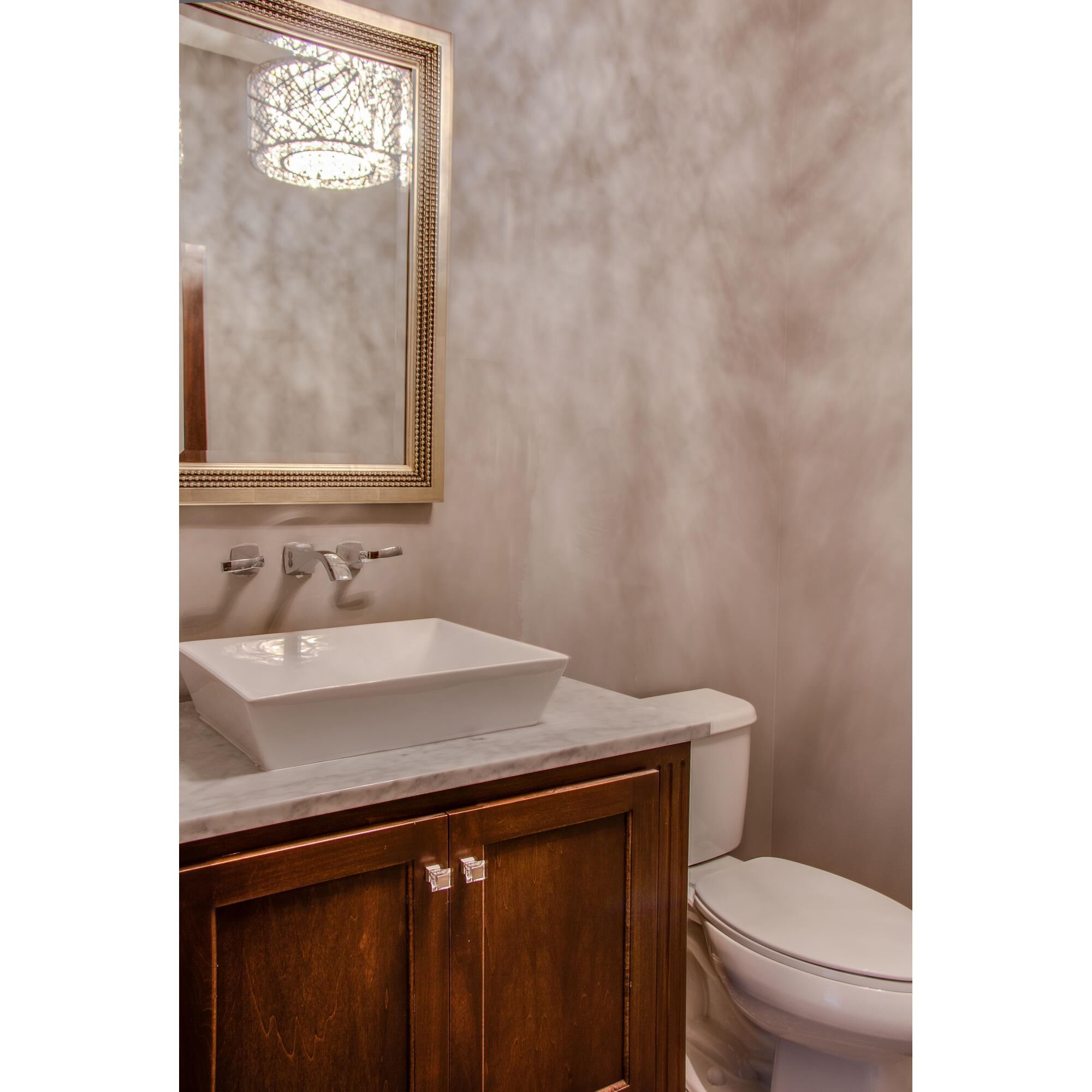 Shown in Polished Chrome finish and Clear crystal and Clear And White glass