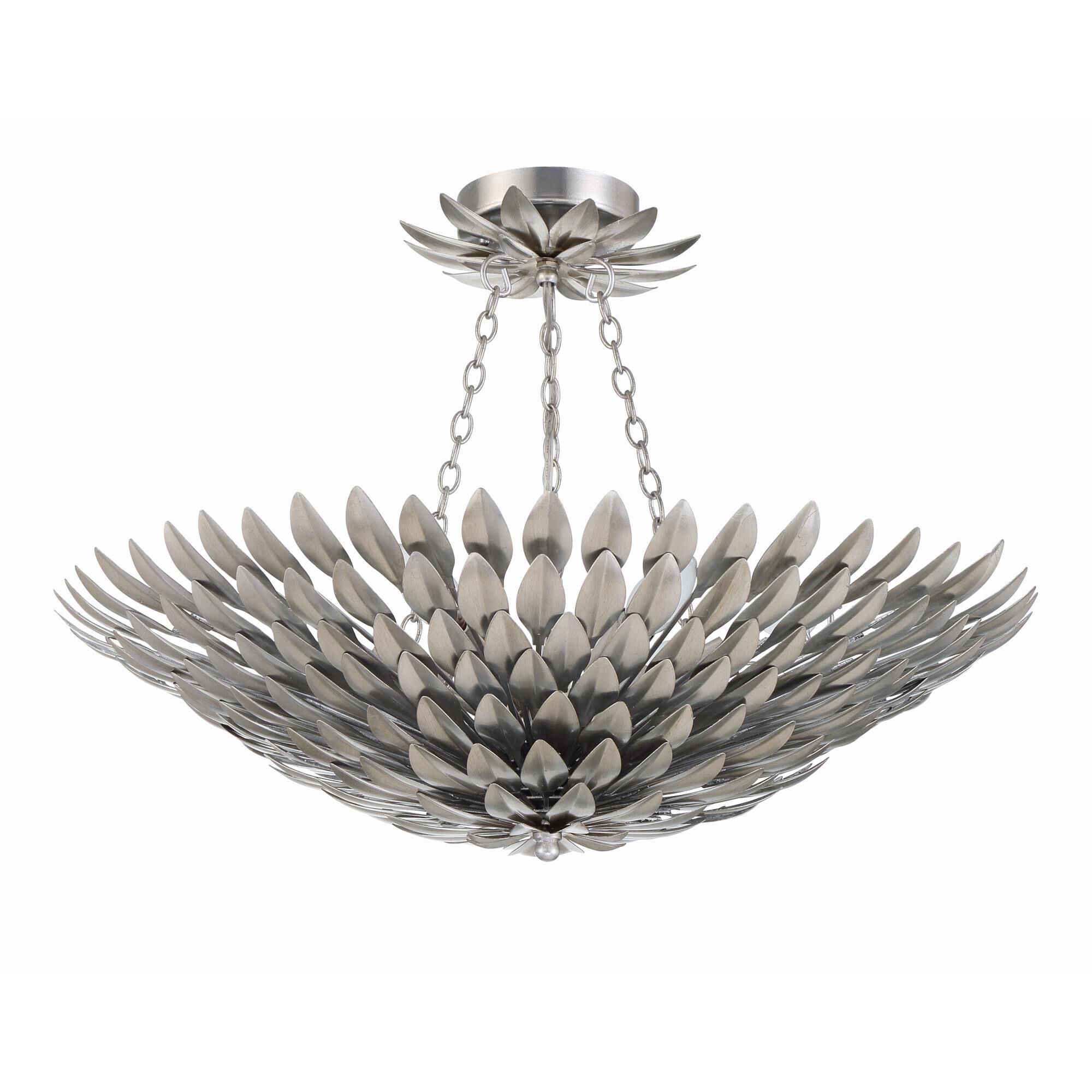 Broche 24 Inch 6 Light Semi Flush Mount by Crystorama