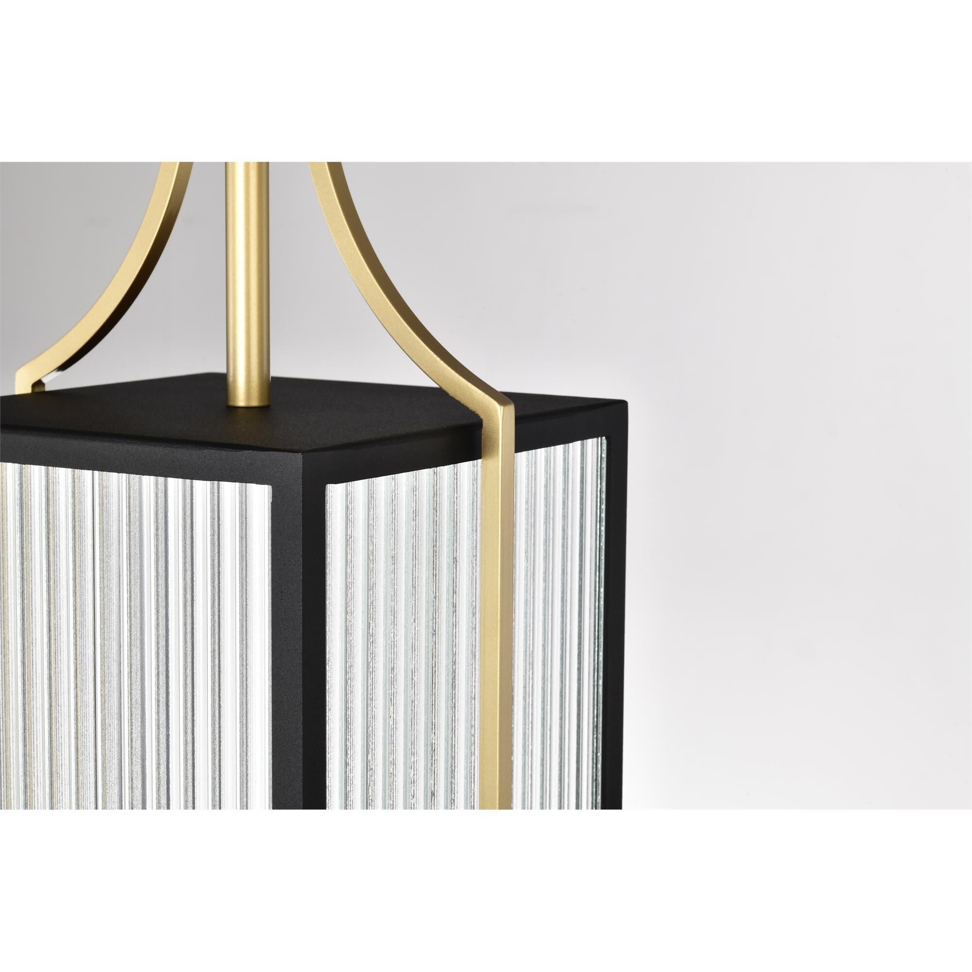 Shown in Black and Gold finish and Clear glass