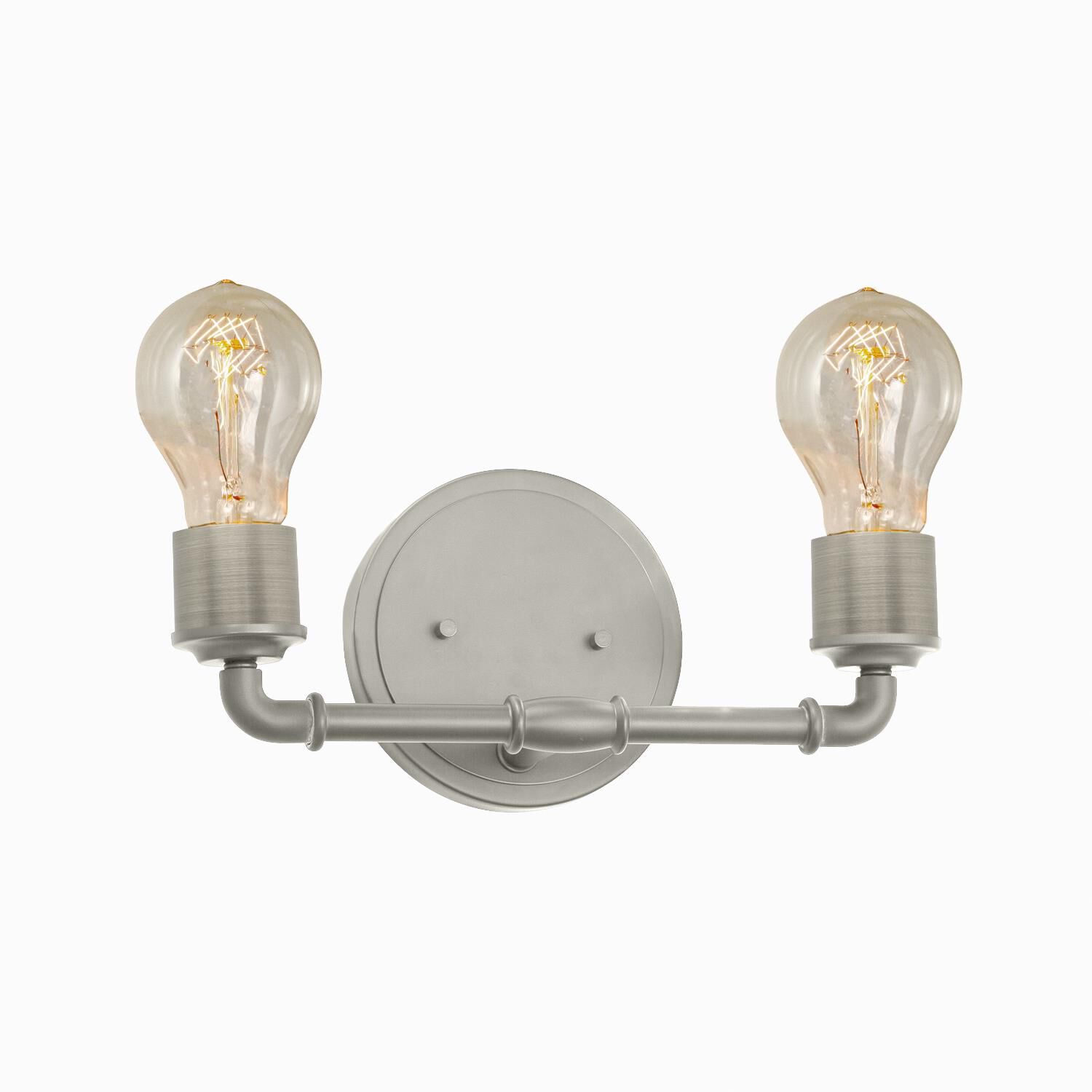 No Shade - Bronx 13 Inch 2 Light Bath Vanity Light by Justice Design Group