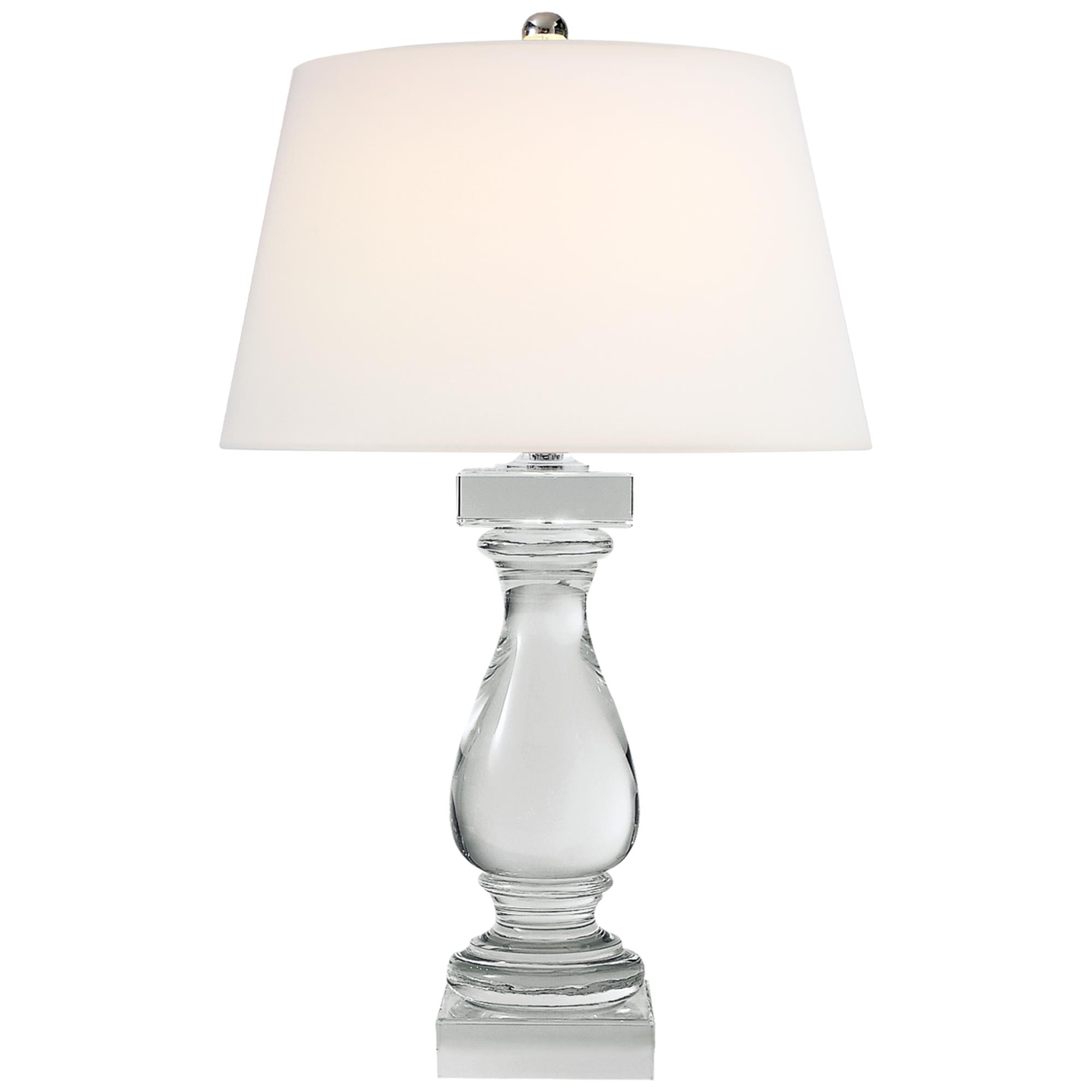 Shown in Crystal finish and Linen shade