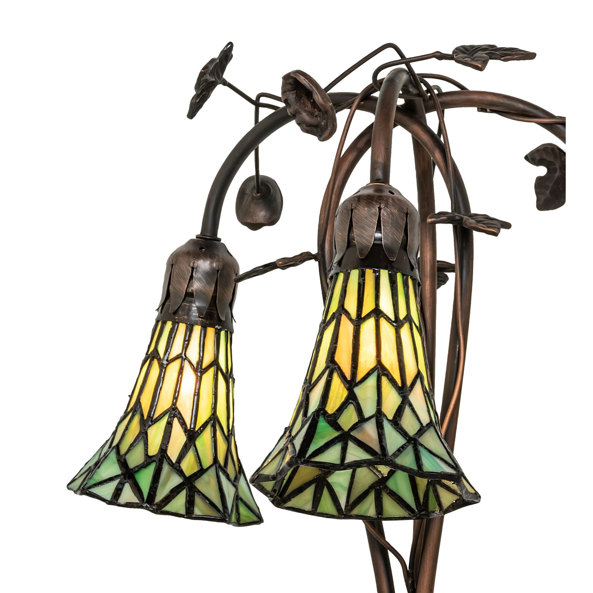 Stained Glass Pond Lily 58 Inch Floor Lamp by Meyda Lighting