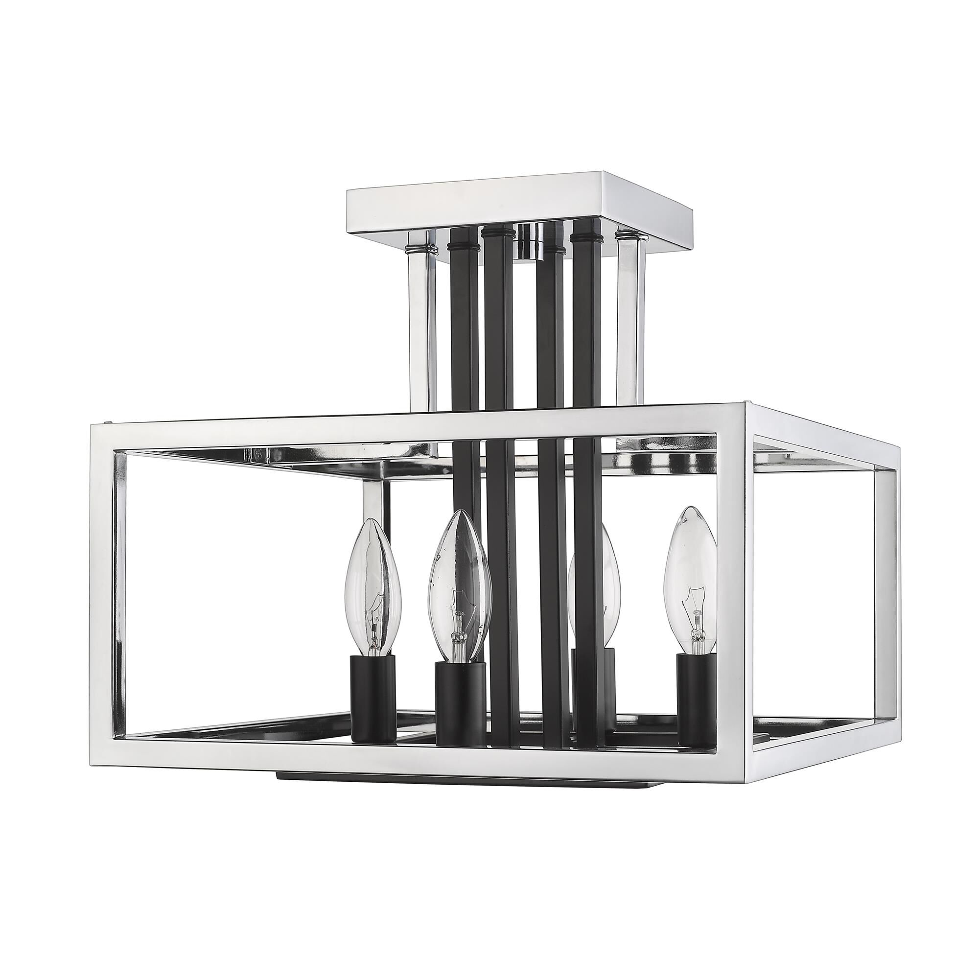 Quadra 13 Inch 4 Light Semi Flush Mount,