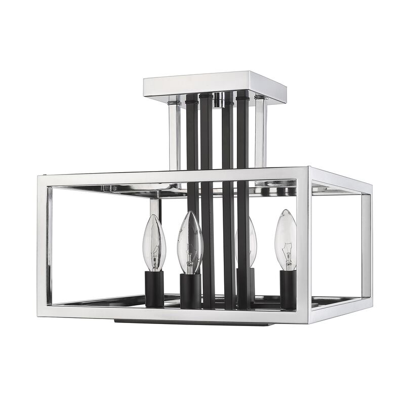 Quadra 13 Inch 4 Light Semi Flush Mount by Z-Lite