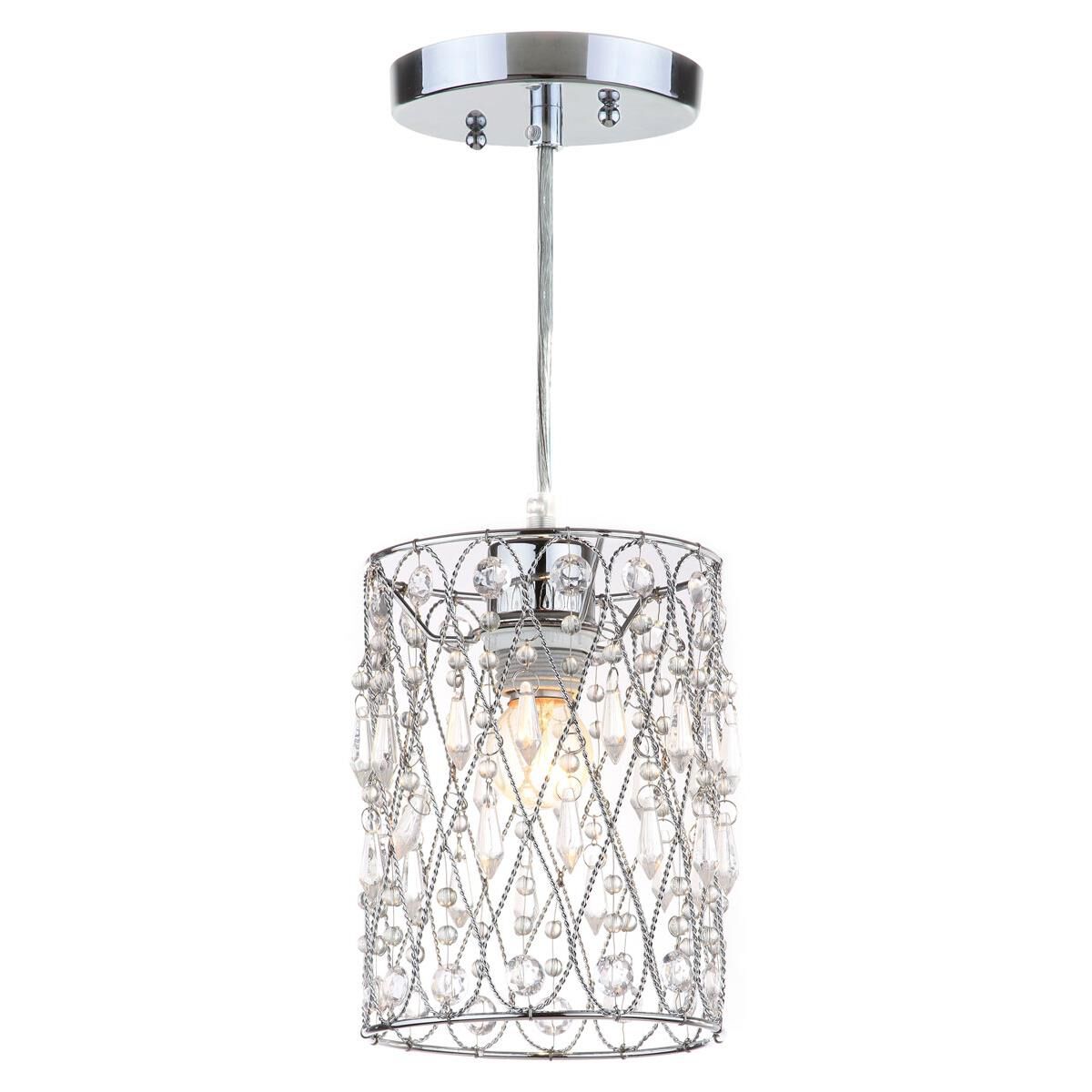 Safavieh Vega Beaded Adjustable 6 Inch LED Cage Pendant