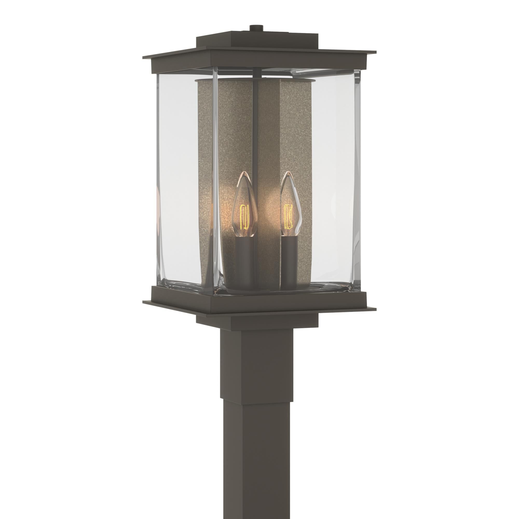 Shown in Coastal Dark Smoke finish and Clear glass and Translucent Soft Gold accent