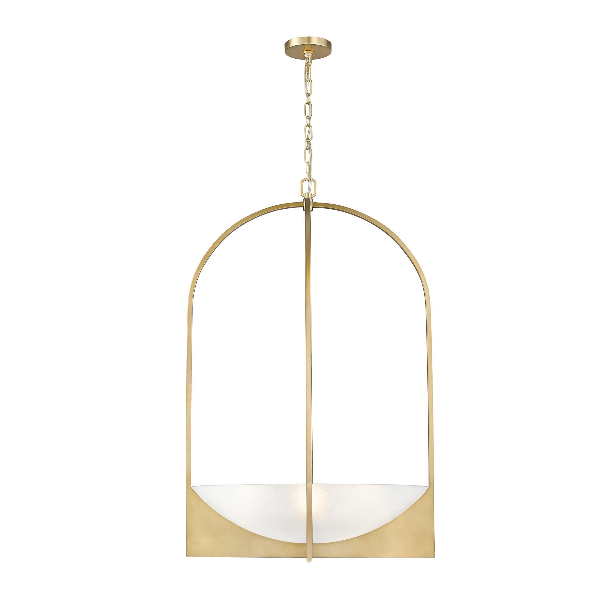 Shown in Modern Gold finish and Sand Blast glass and Sand Blast shade